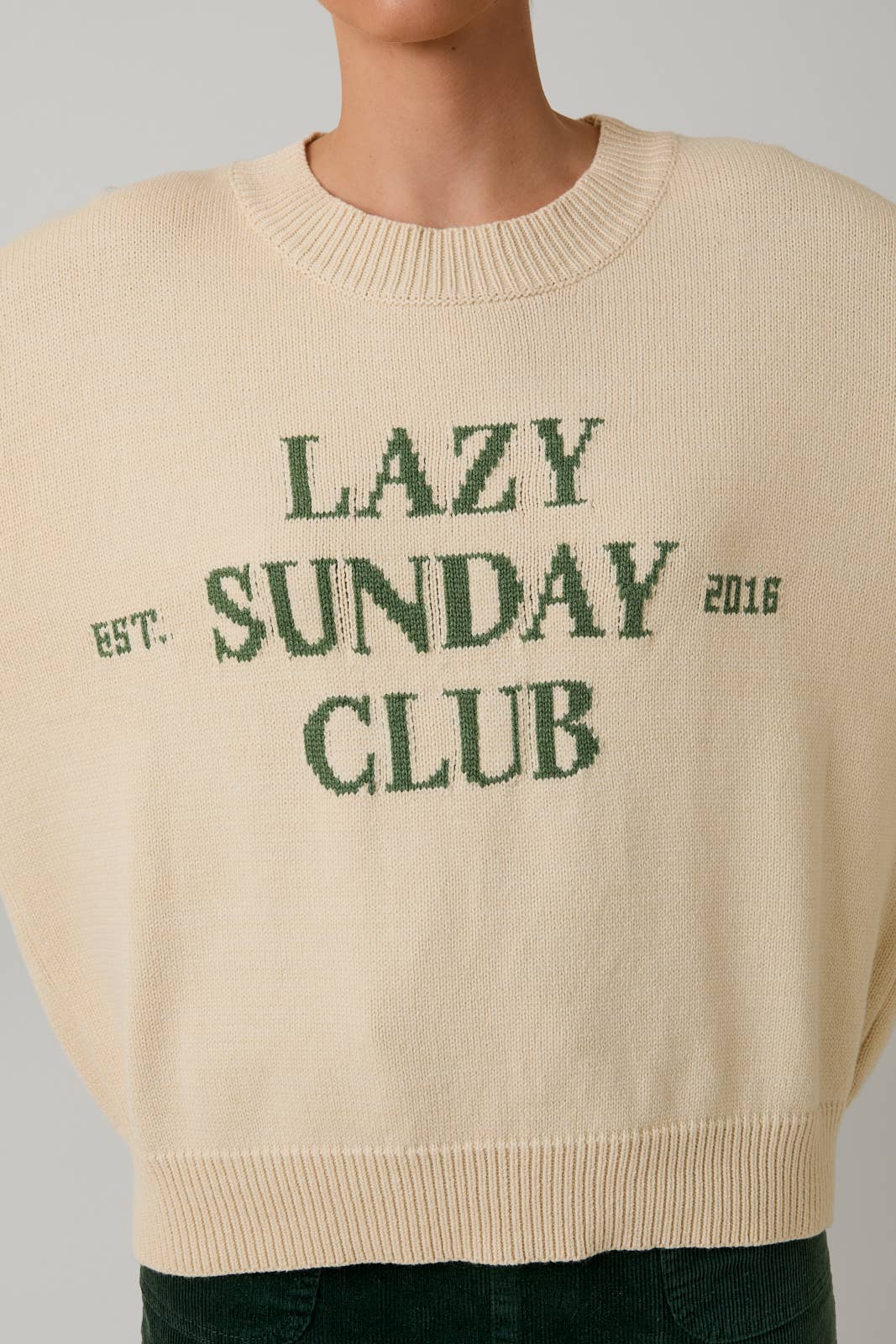 "Lazy Sunday Club" Sweater