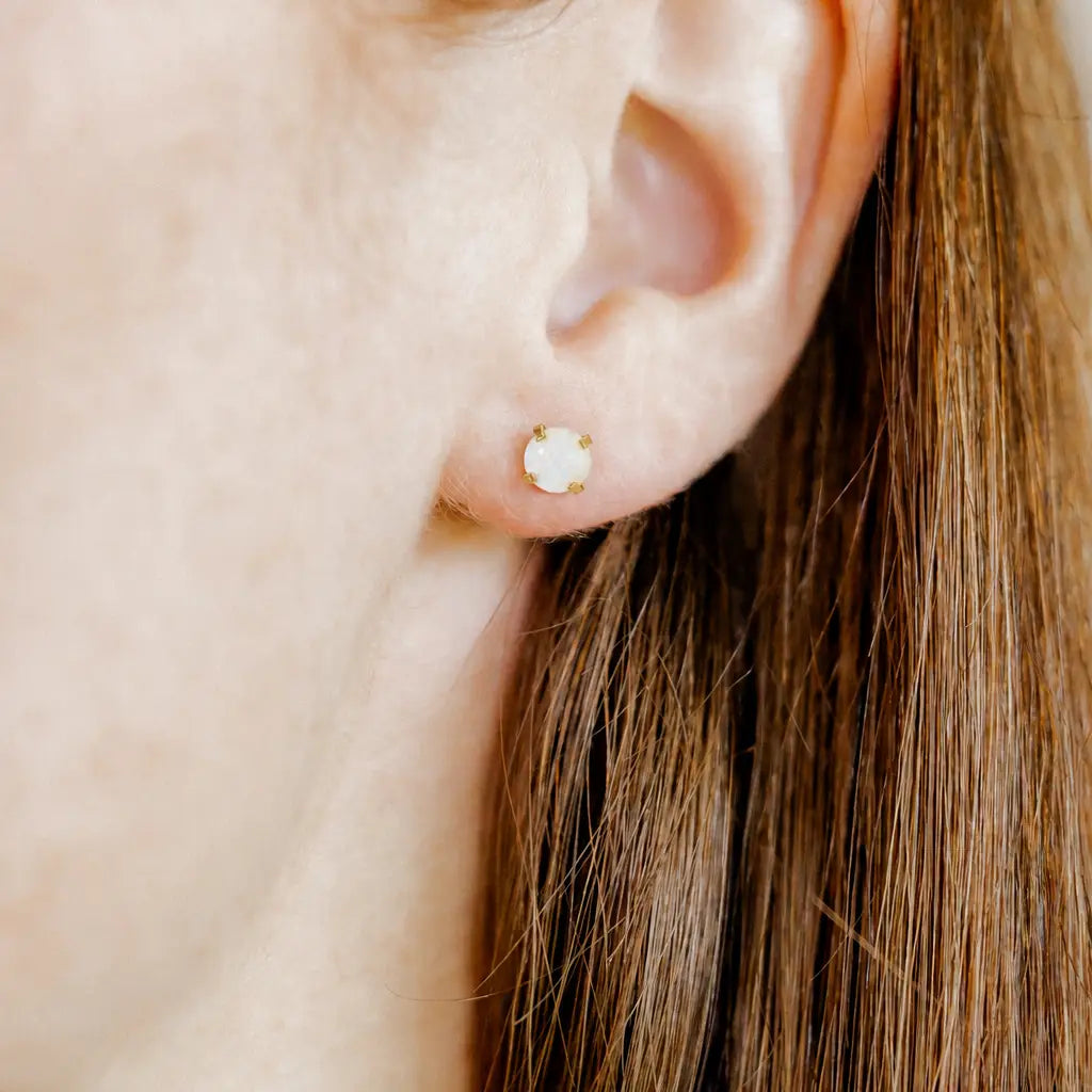 Screwback Stud Earrings - Venus Opal