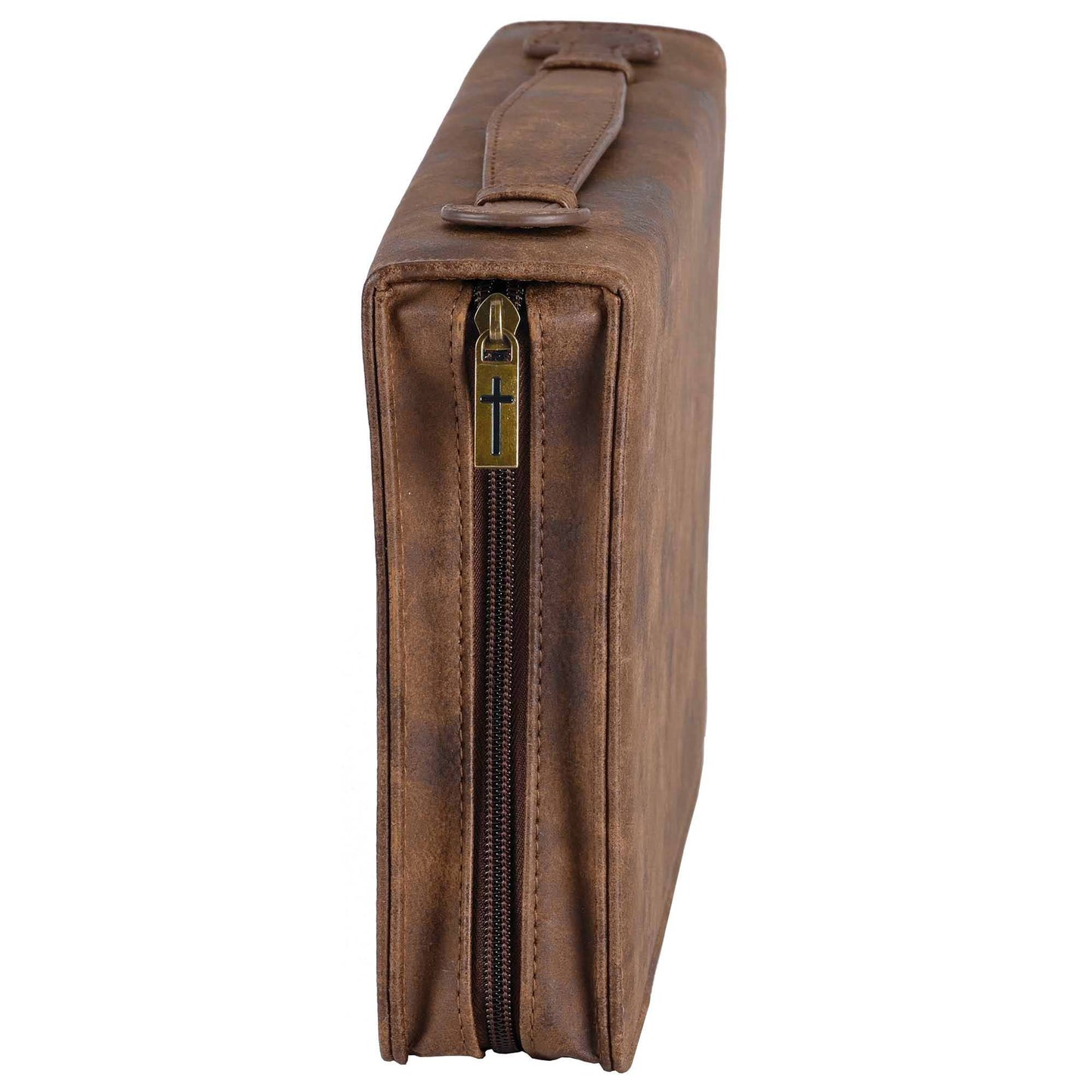 Dark Brown Cross Bible Cover