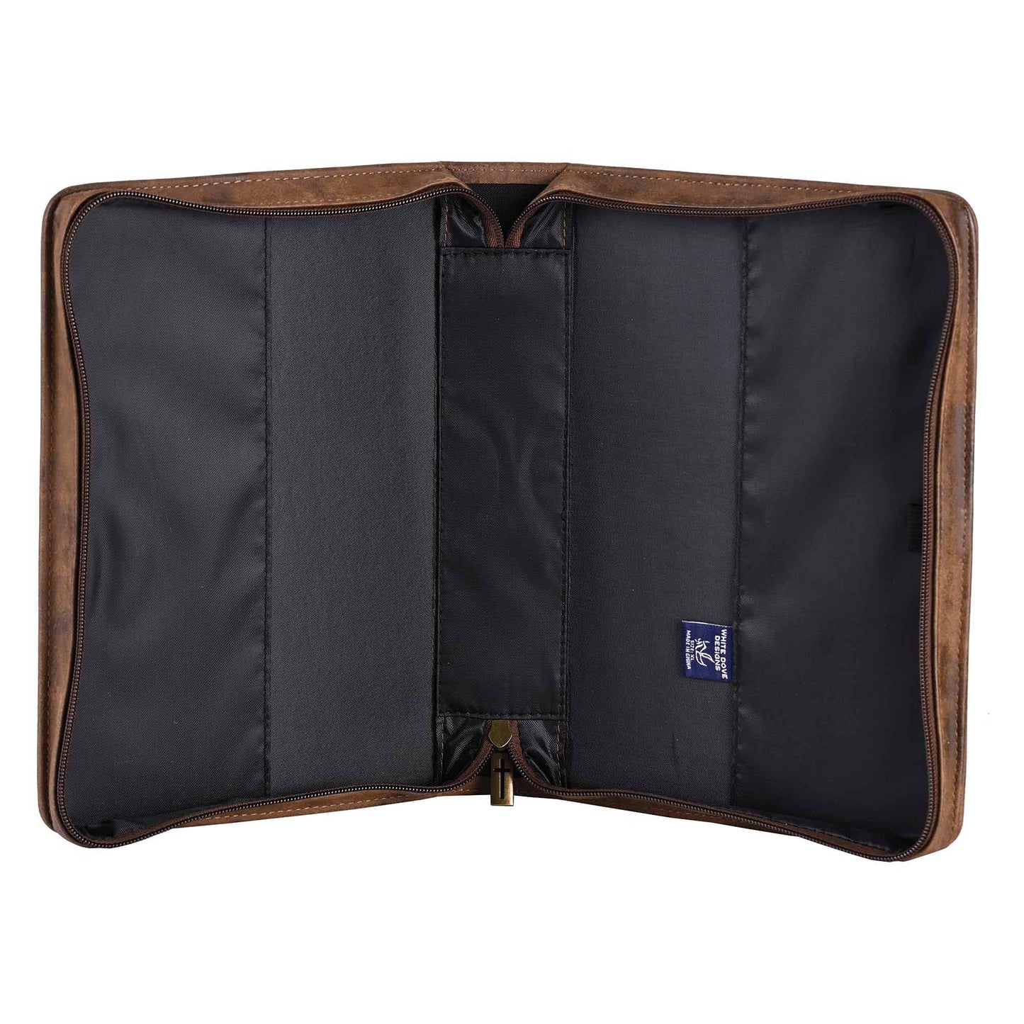 Dark Brown Cross Bible Cover