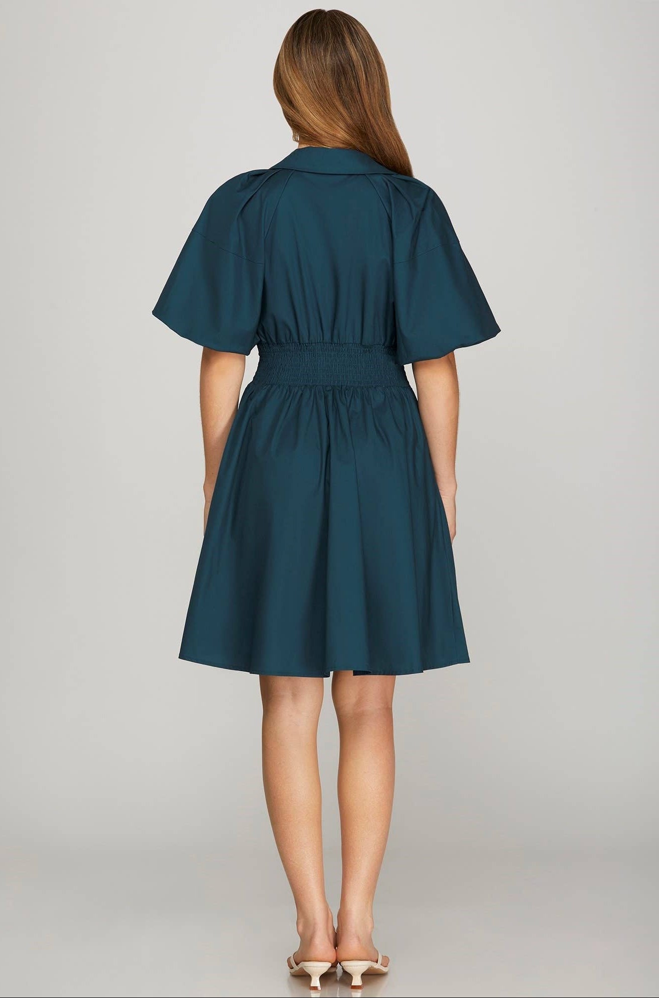 Cecilia Bubble Dress | Teal