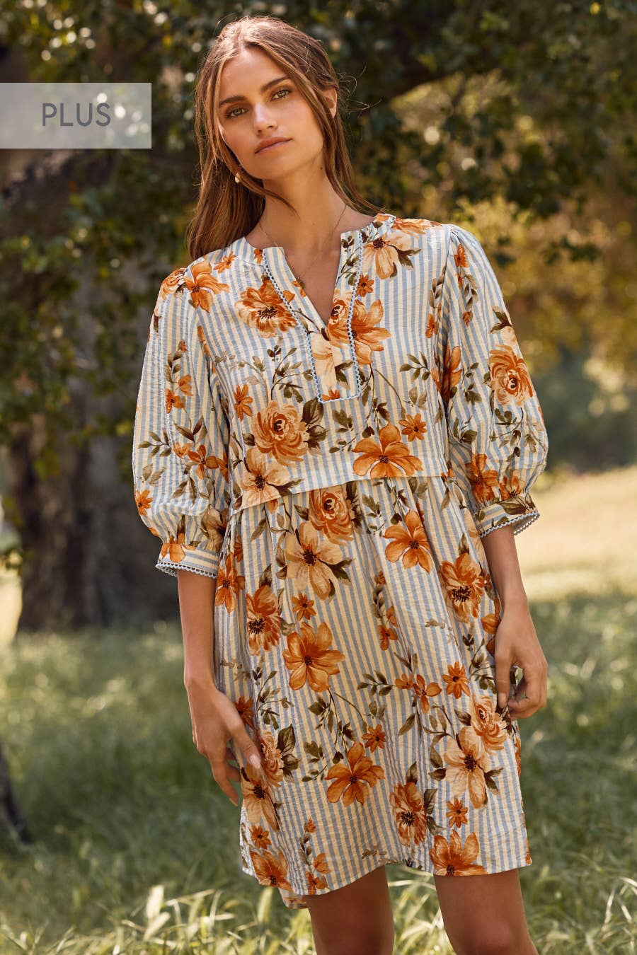 Charlotte Floral Dress (Plus)