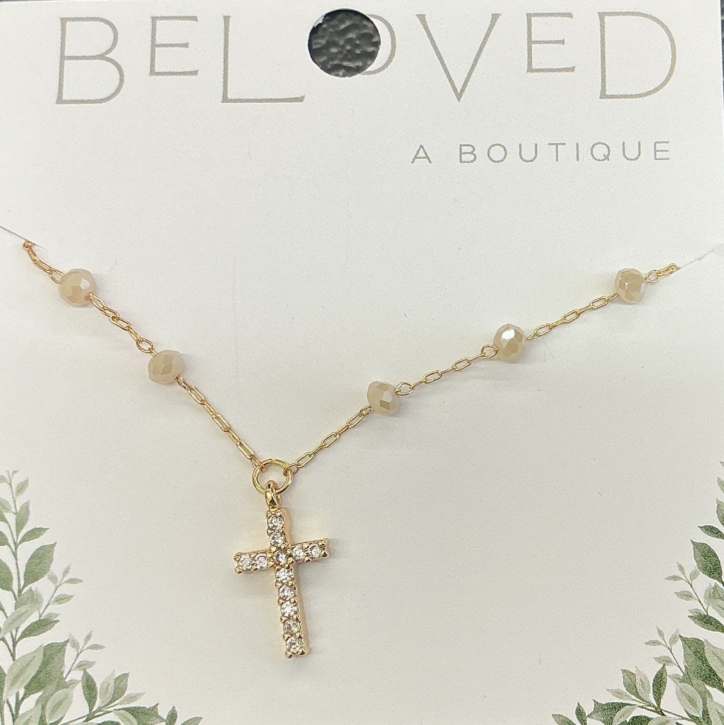 Cross Bead Necklace