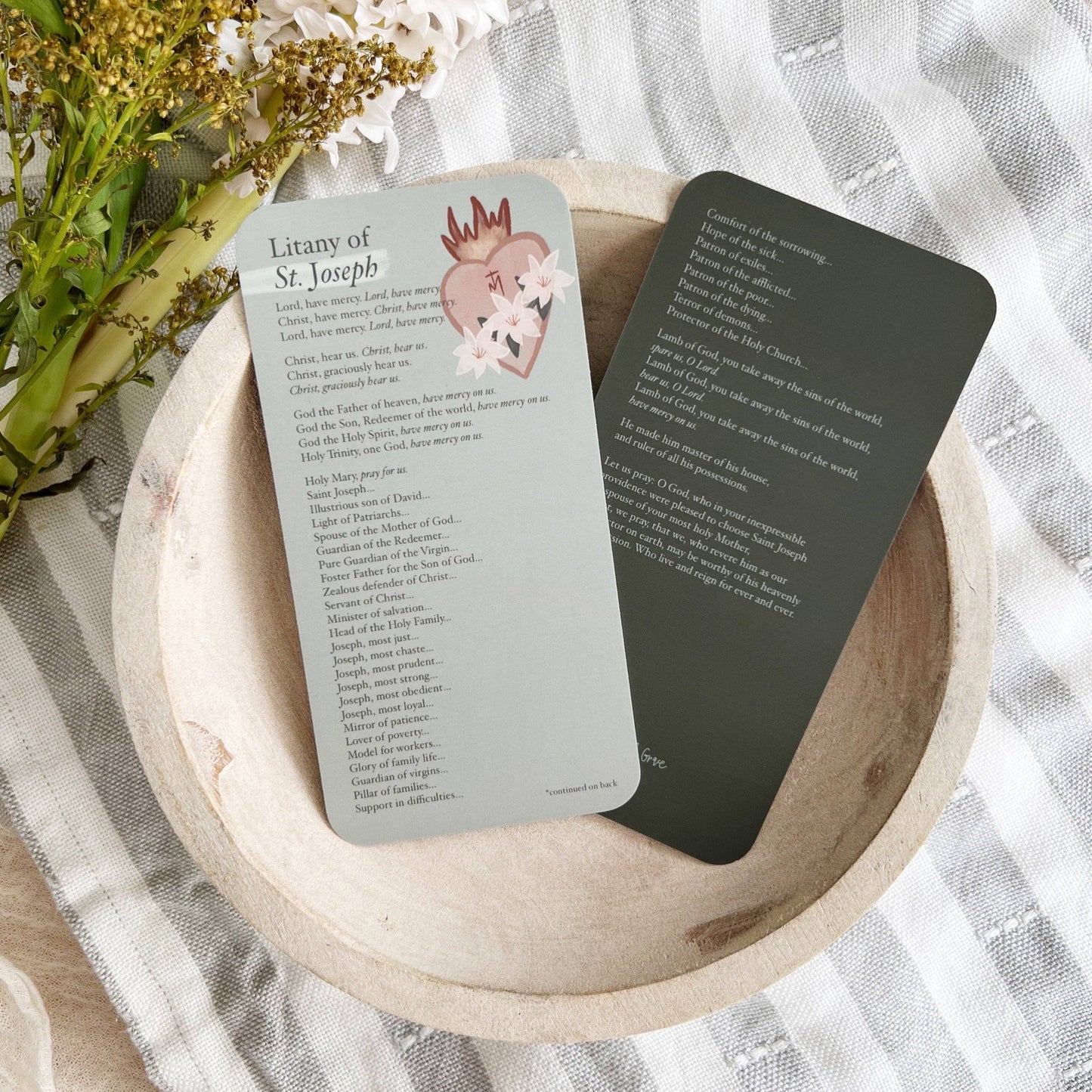 Litany of St. Joseph Prayer Card