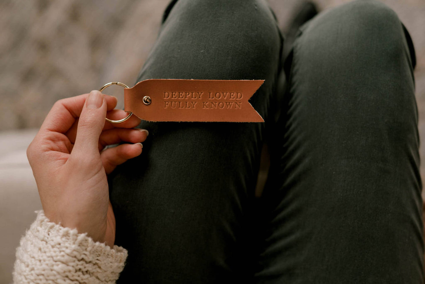 Deeply Loved Fully Known Key Fob | Christian Keychain Gift