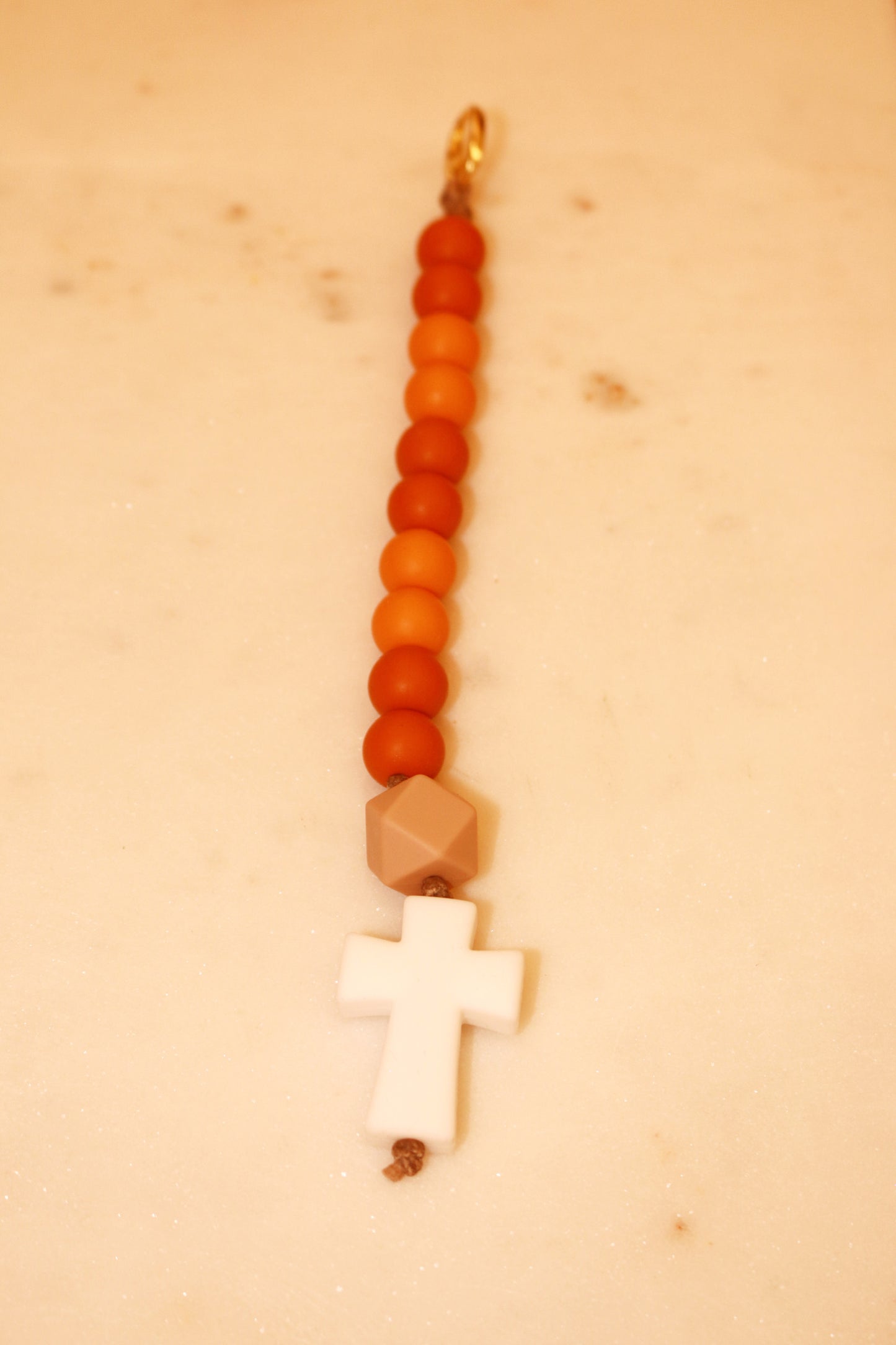 Decade Rosary Keychain | Sunset