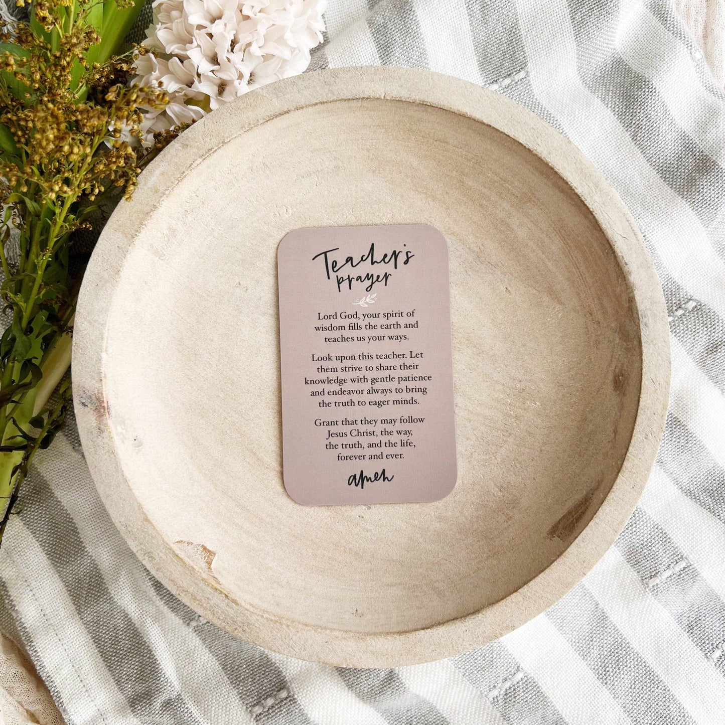 Teacher's Prayer Prayer Card