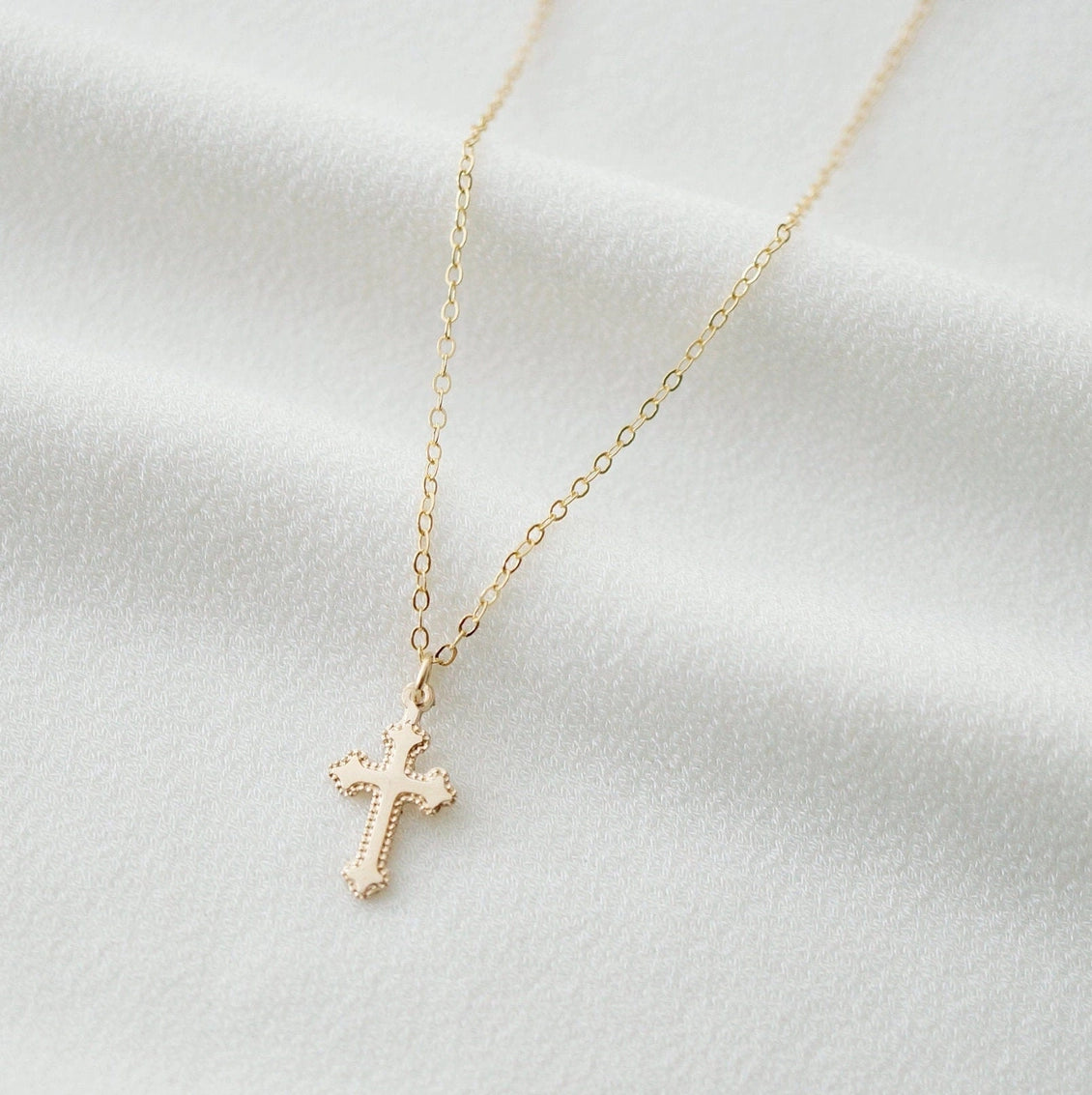 Mini Gold Cross Necklace