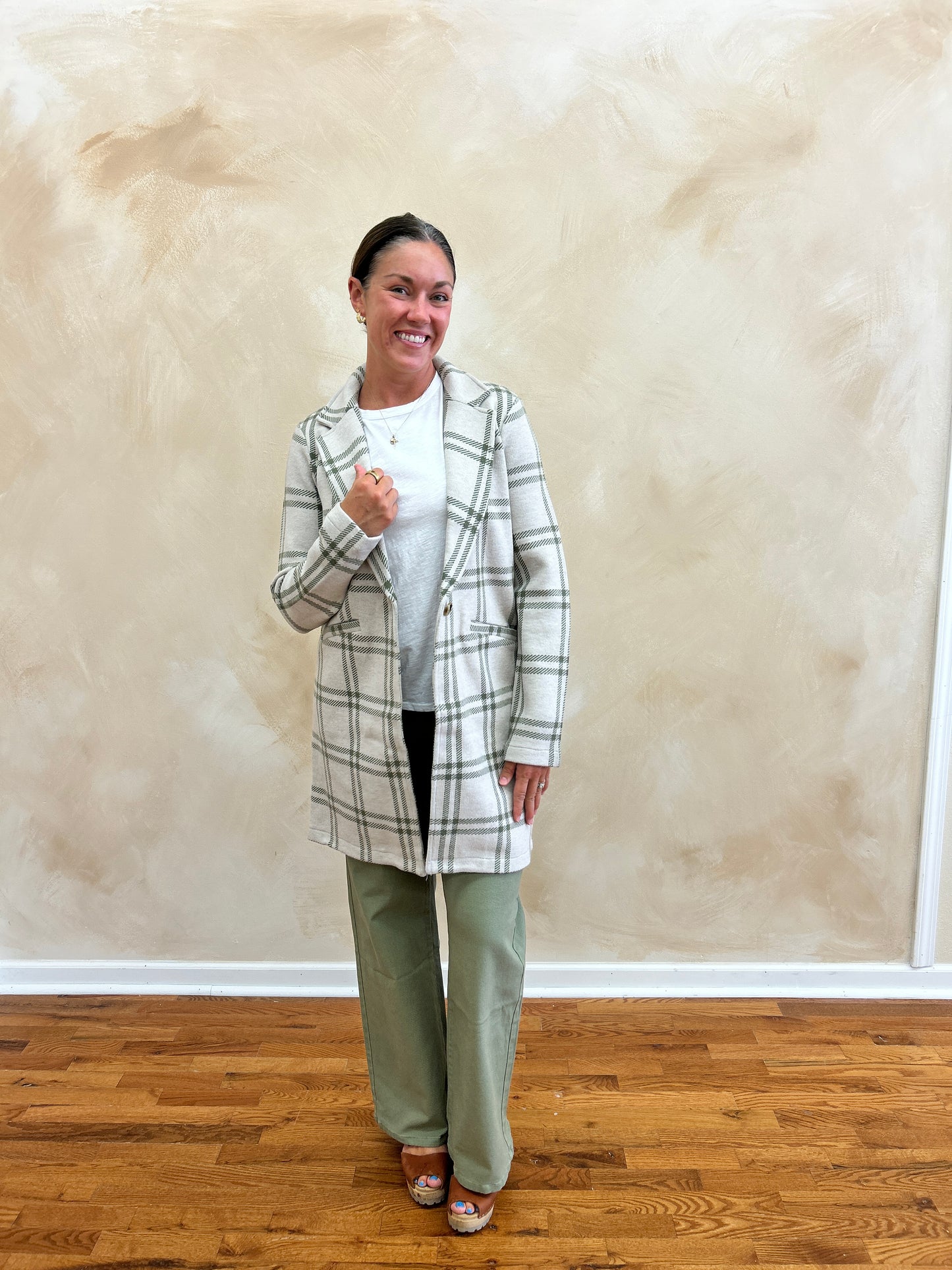 Kenzie Coat | Olive Plaid