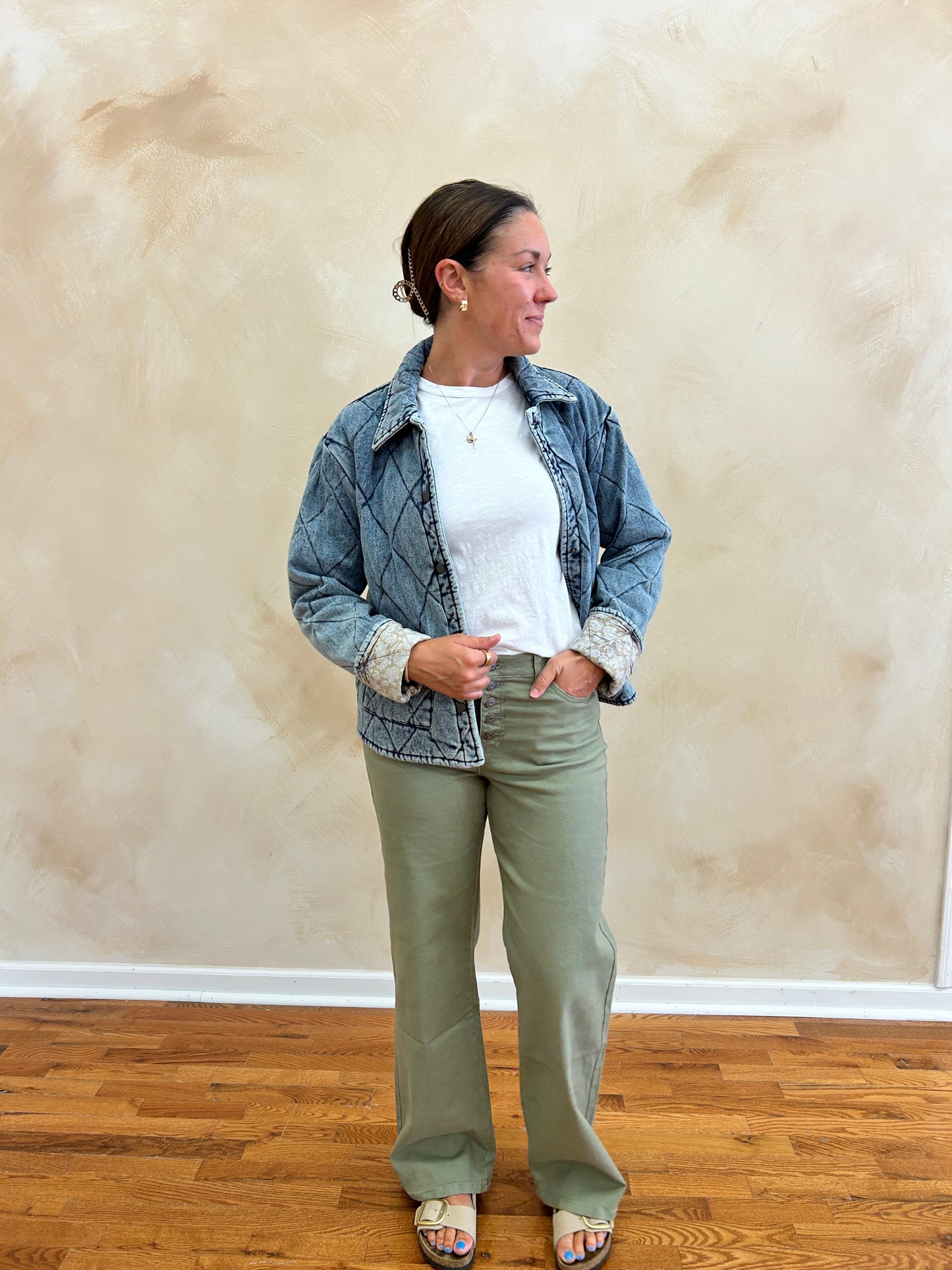 Quilted Denim Jacket