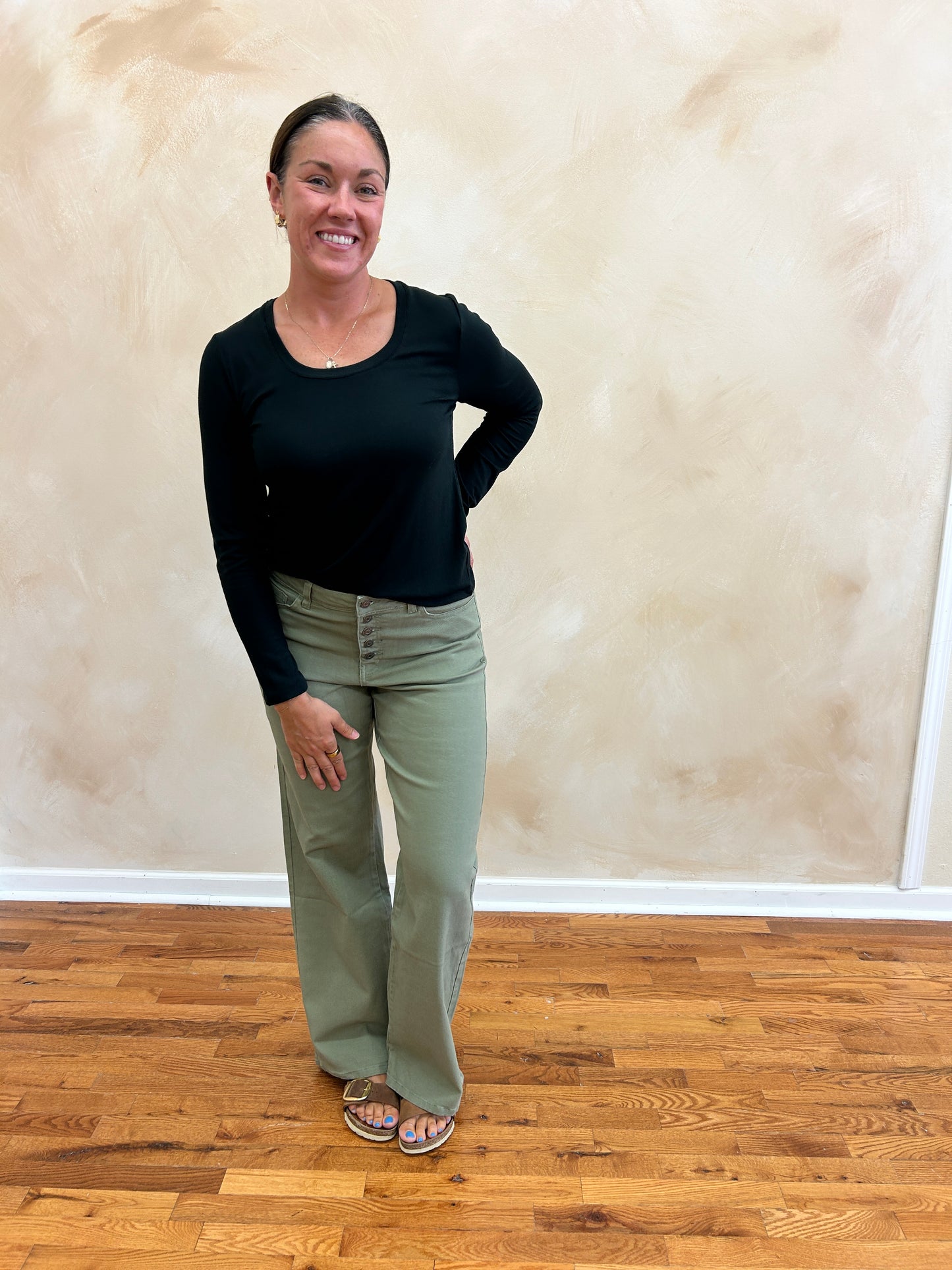 Button-up Denim | Olive
