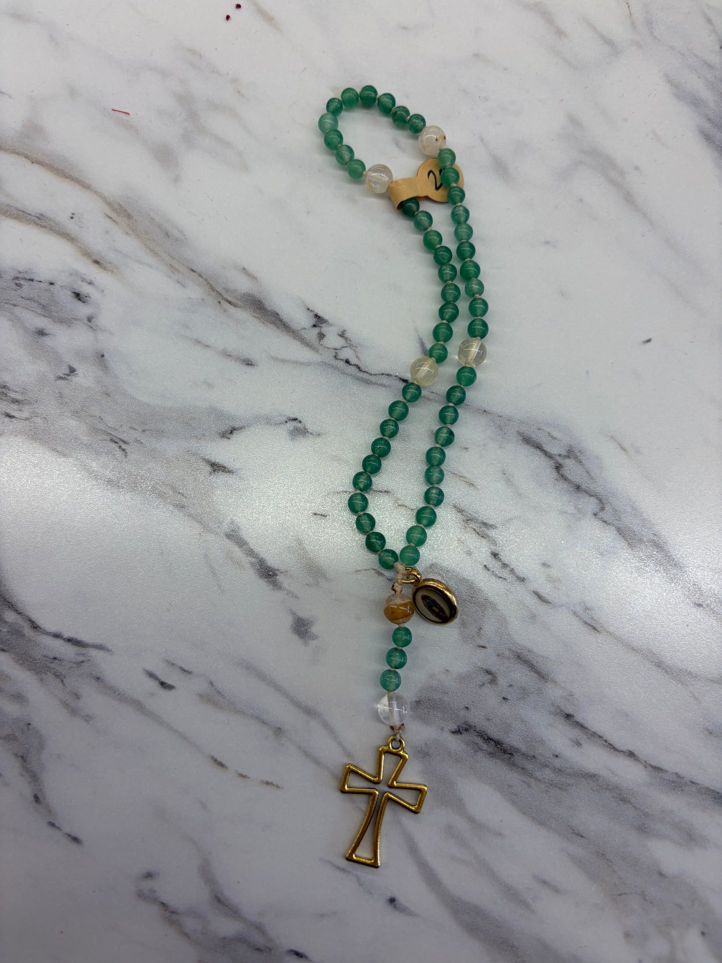 Mini Jade Rosary