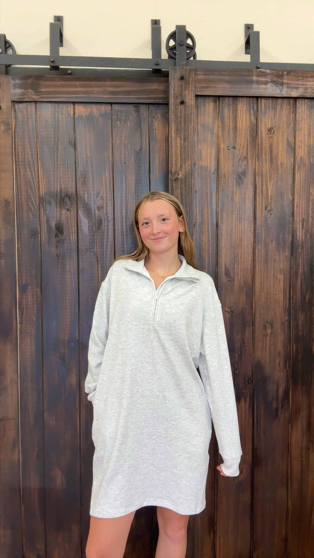 Betsy Sweatshirt Dress | Heather Gray