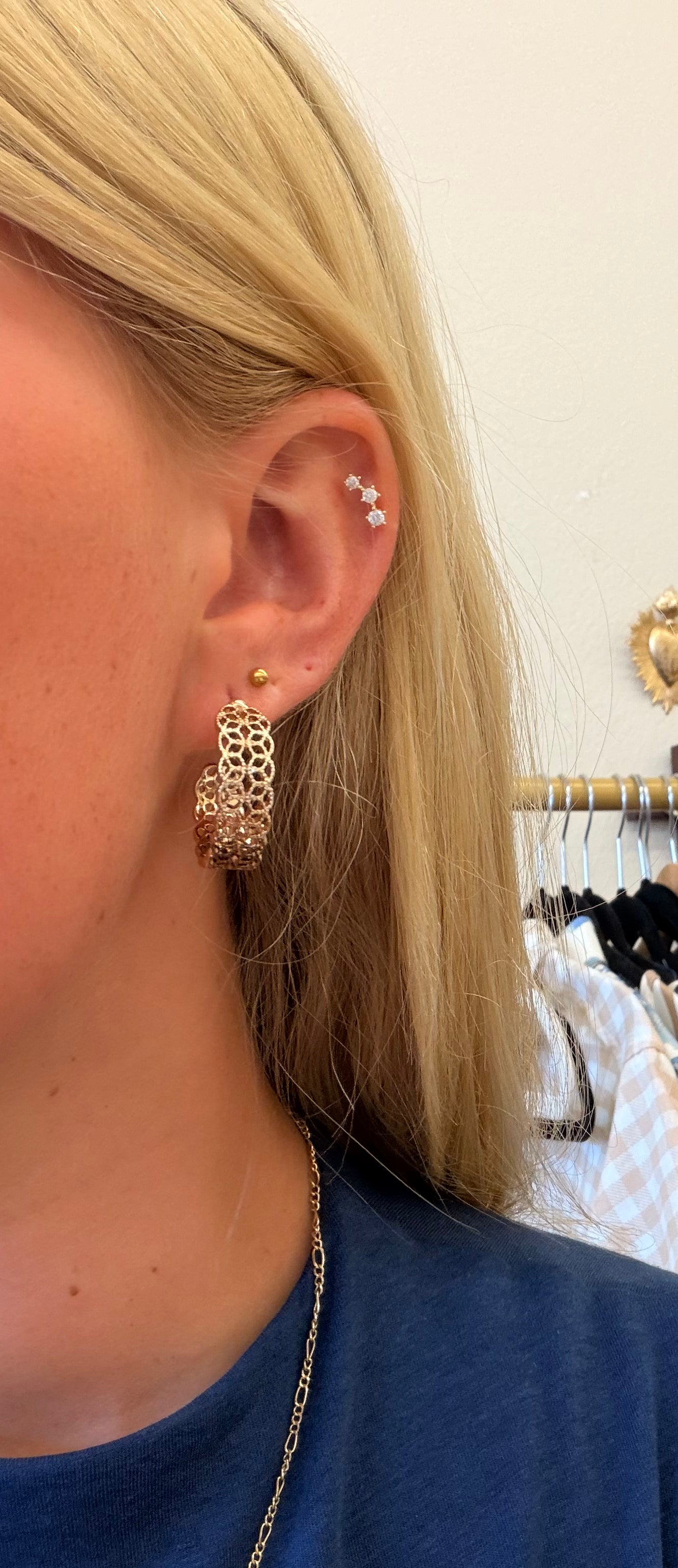 Large Gold Braided Hoop