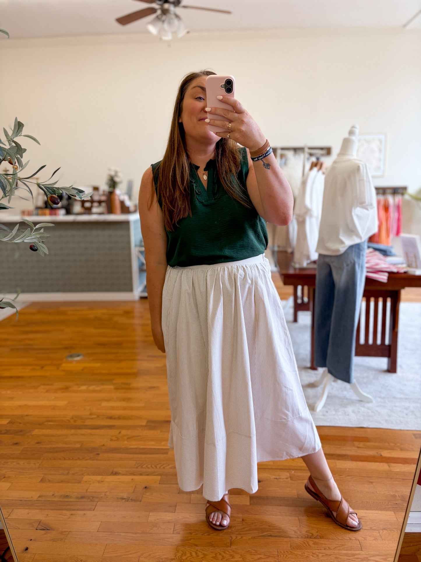 Ava Striped Skirt