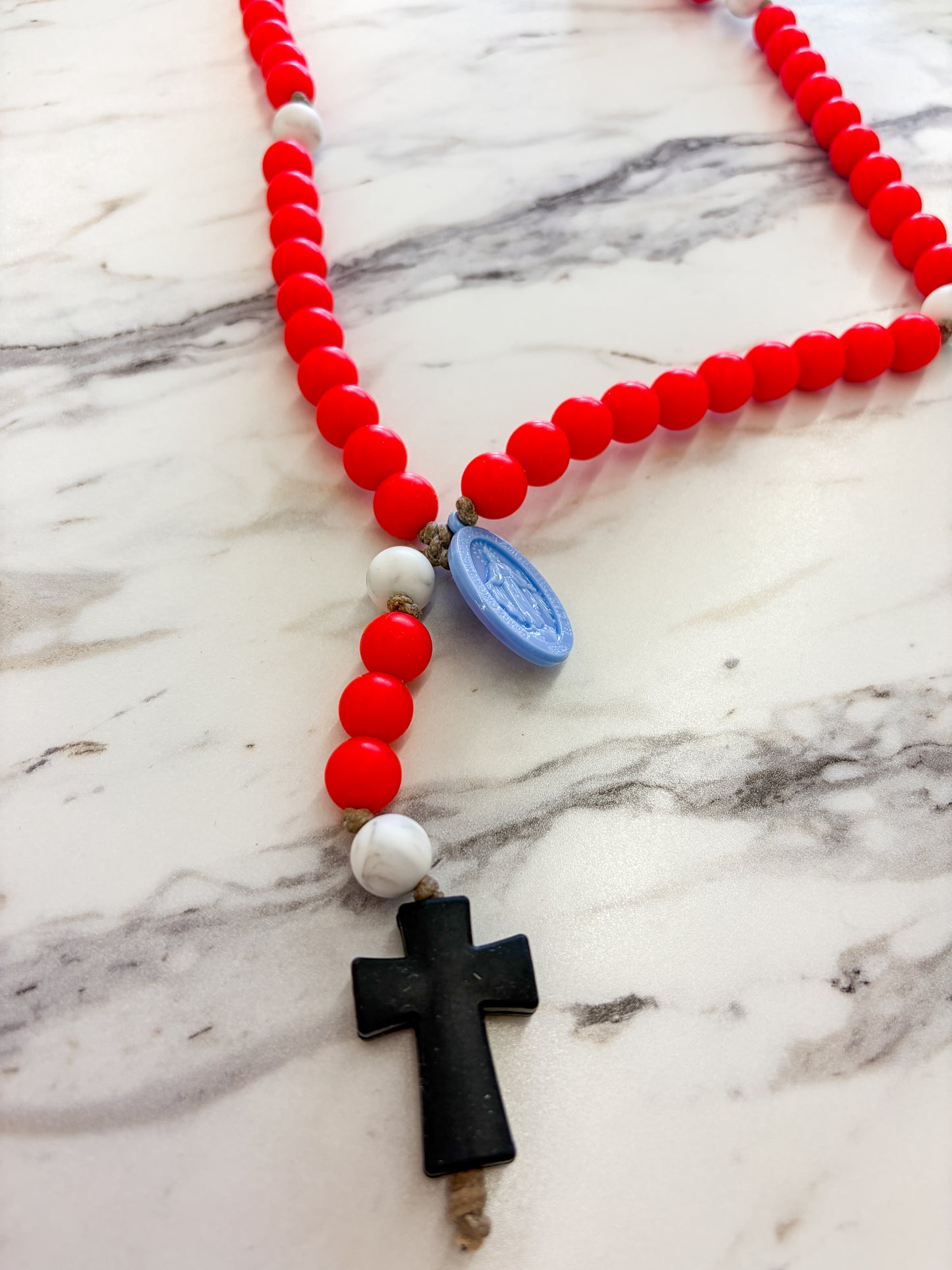 Baby Rosary | Red + White