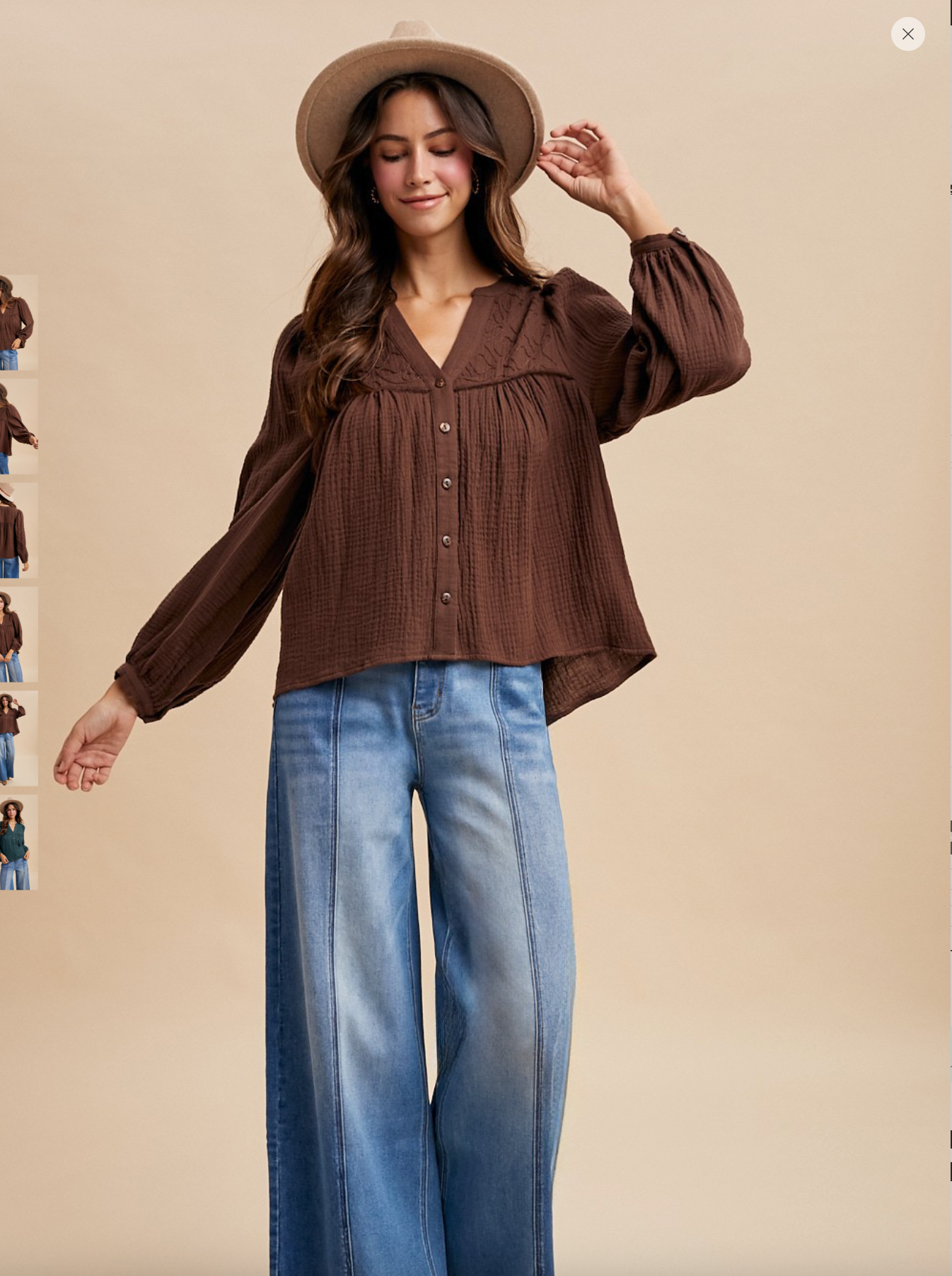 Abbey Blouse | Chocolate