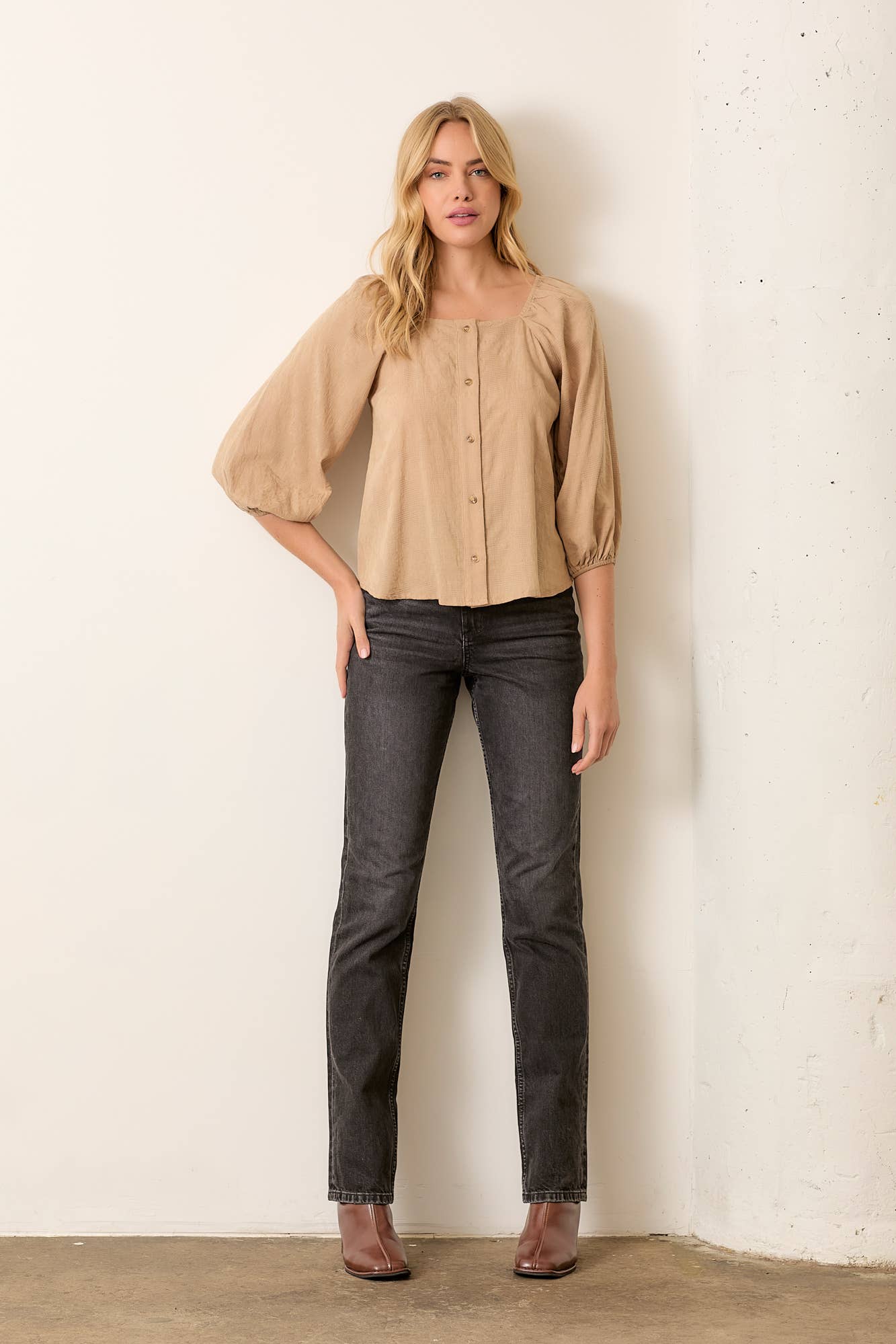 Penny Blouse | Taupe