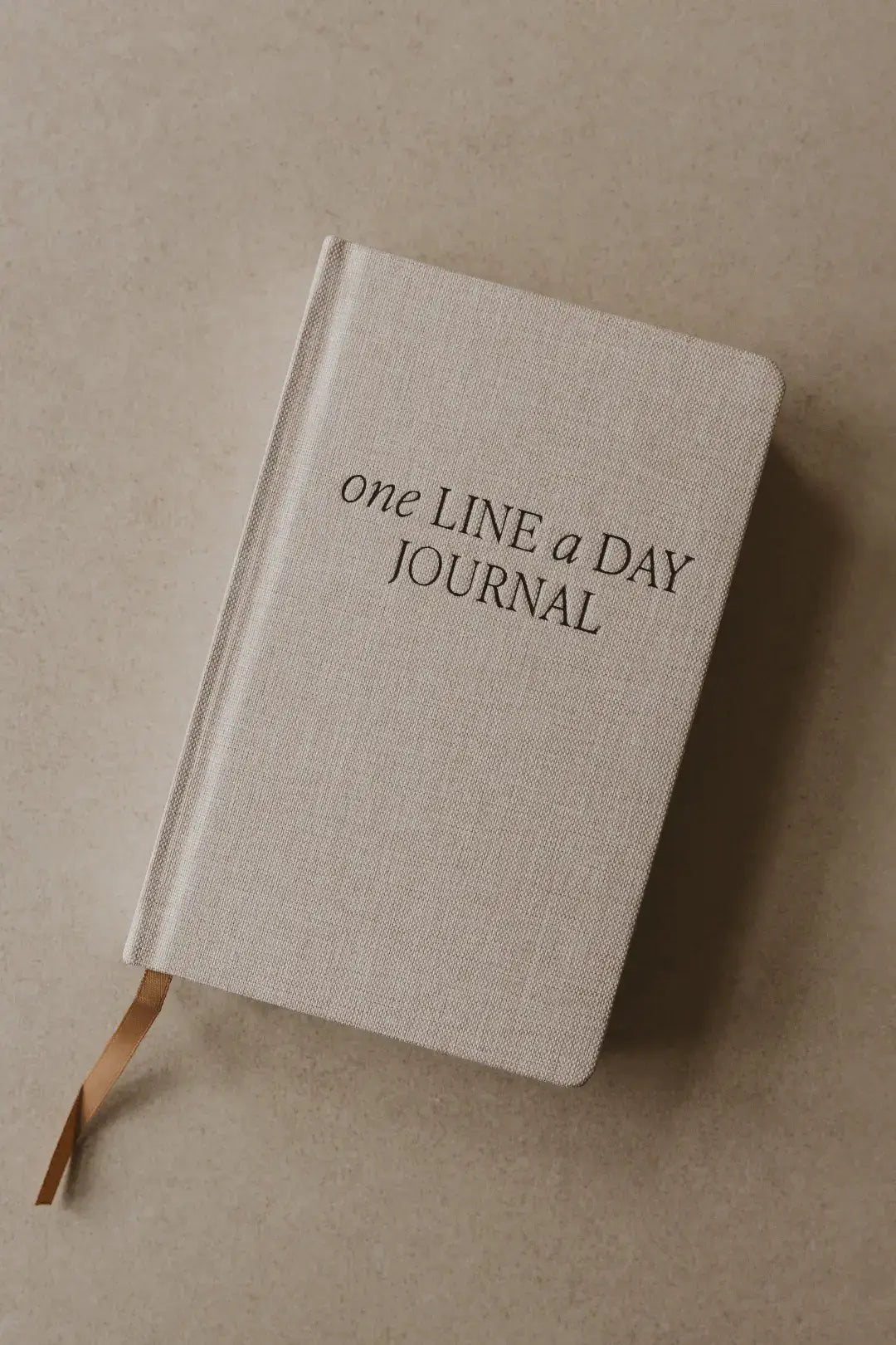 One Line A Day Fabric Journal - Tan