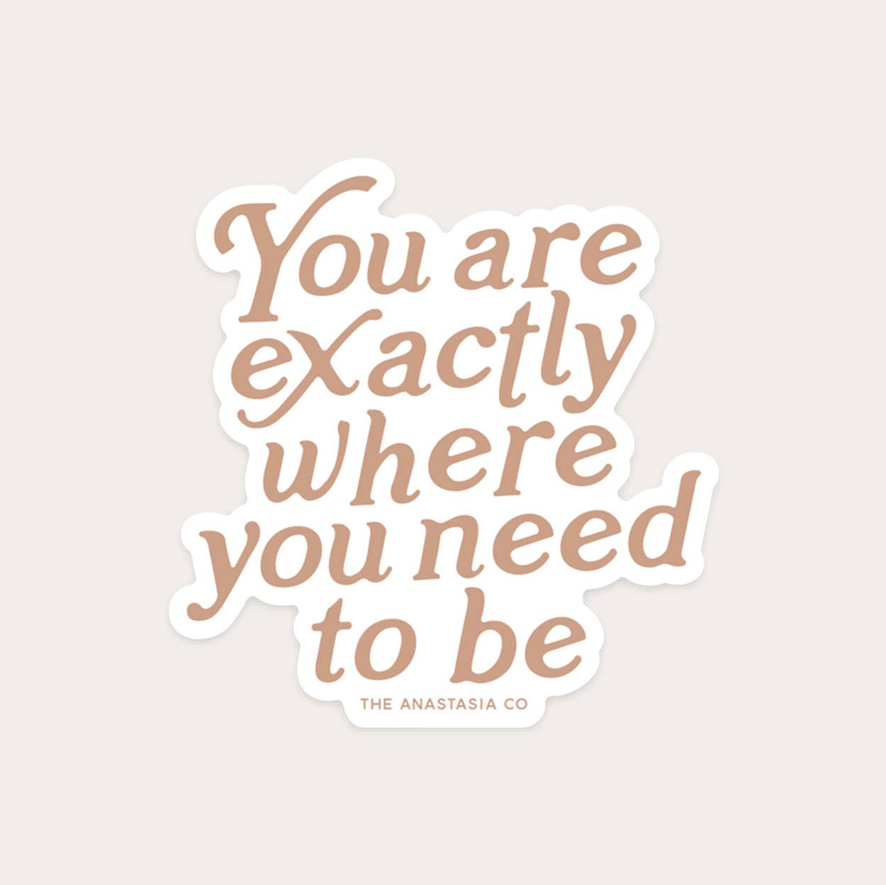 You are Exactly Where You Need to Be Sticker