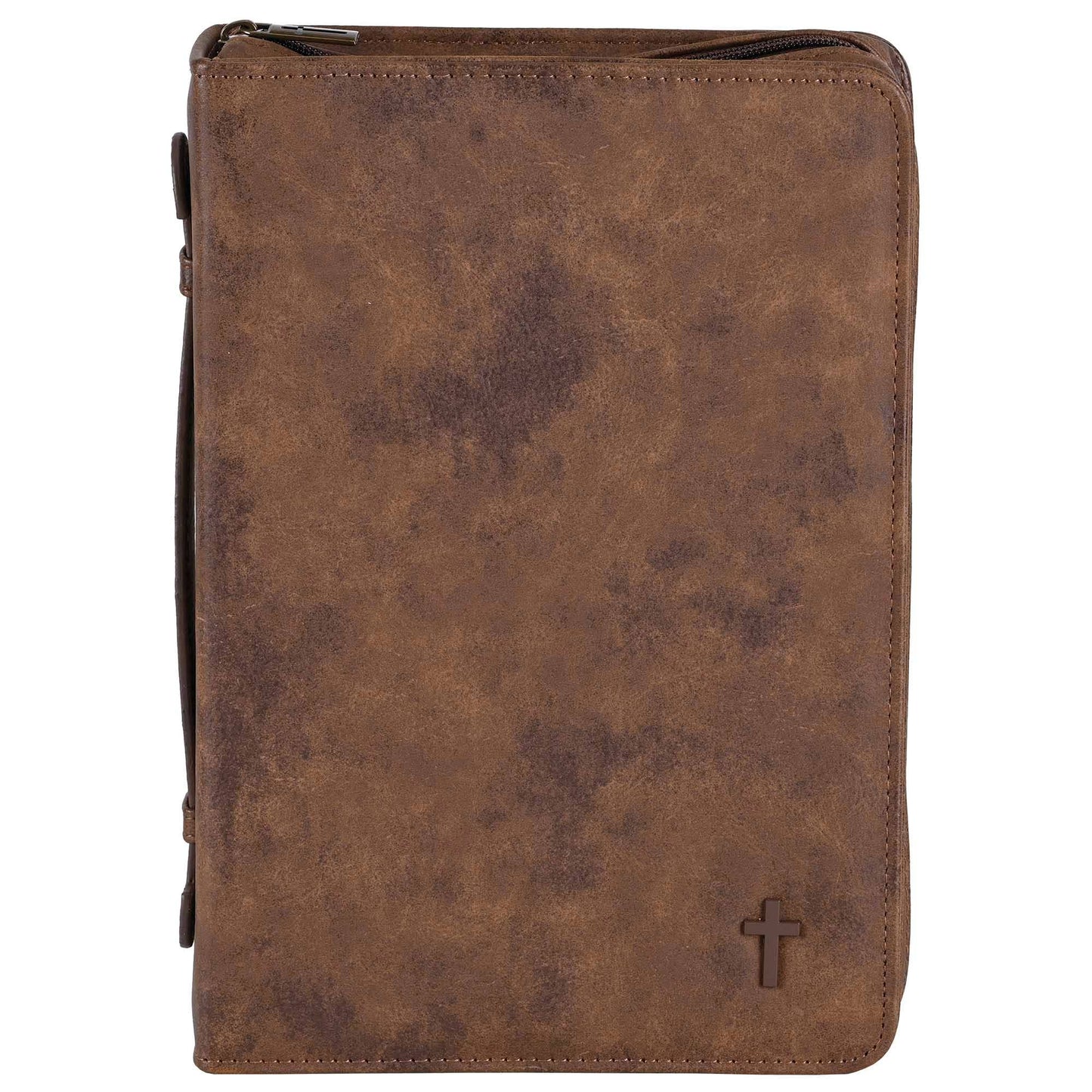 Dark Brown Cross Bible Cover