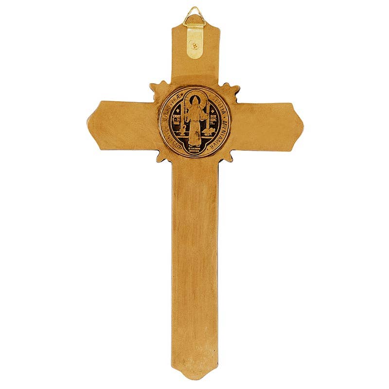 St. Benedict Gold Crucifix- 9"