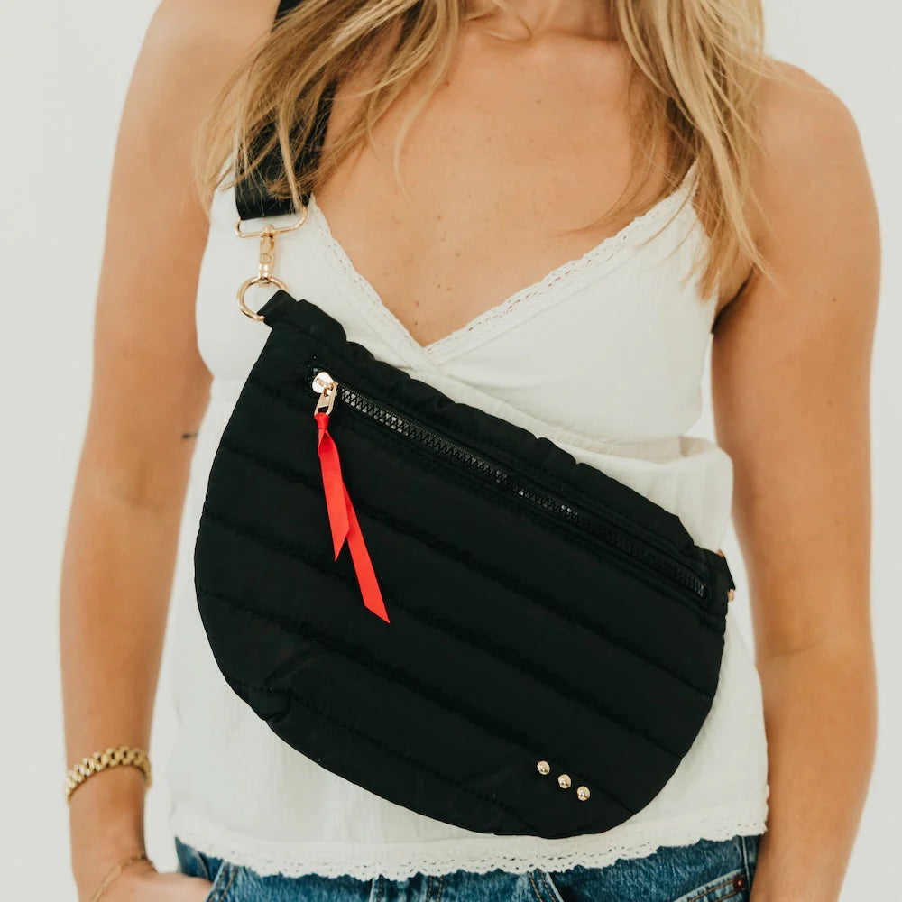 Jolie Puffer Bum Bag | Black