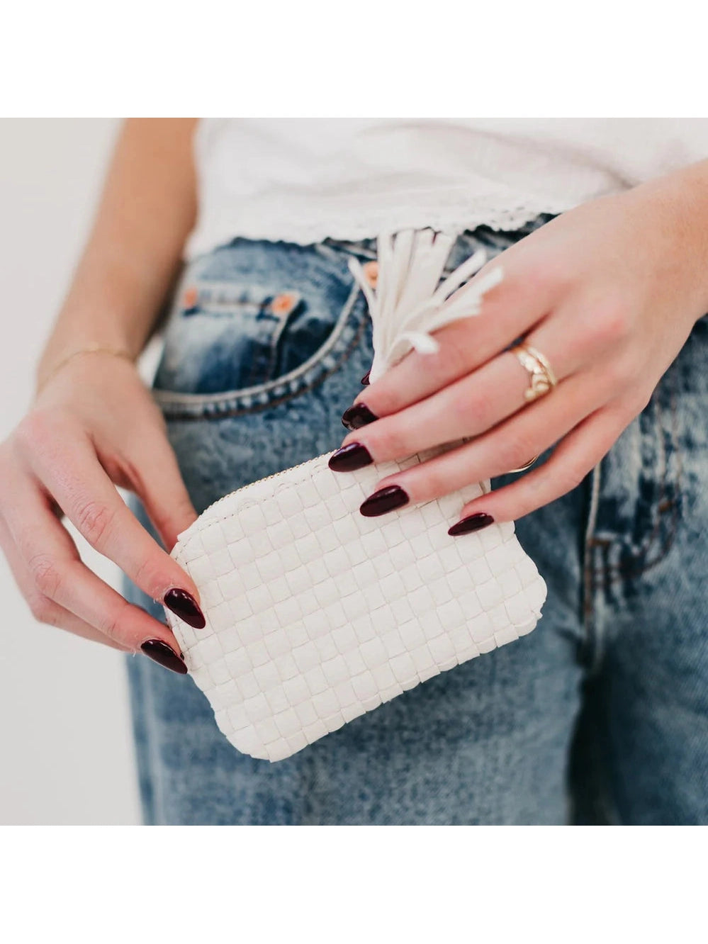 Paris Card Wallet | Pebble White