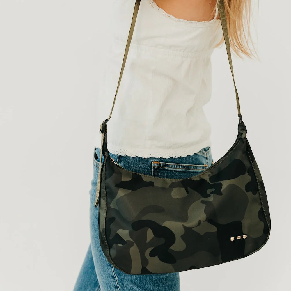 Sara Nylon Crossbody Bag | Camouflage