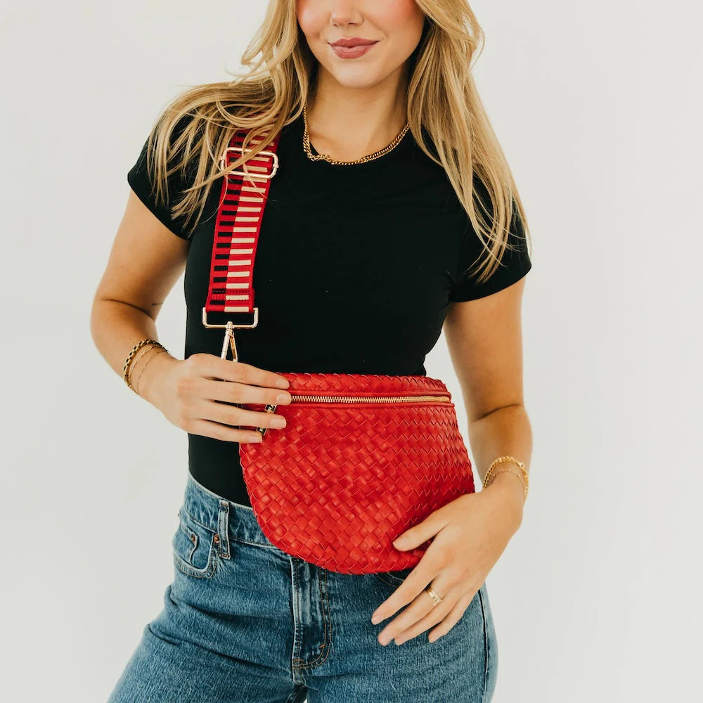 Westlyn Woven Bum Bag | Cherry Red