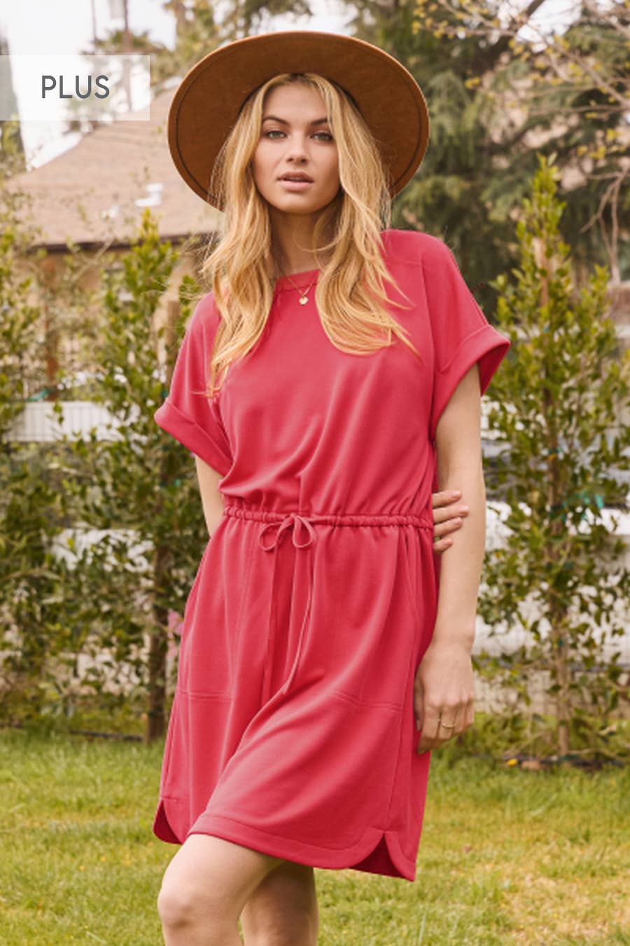 Karly Dress (Plus) | Magenta