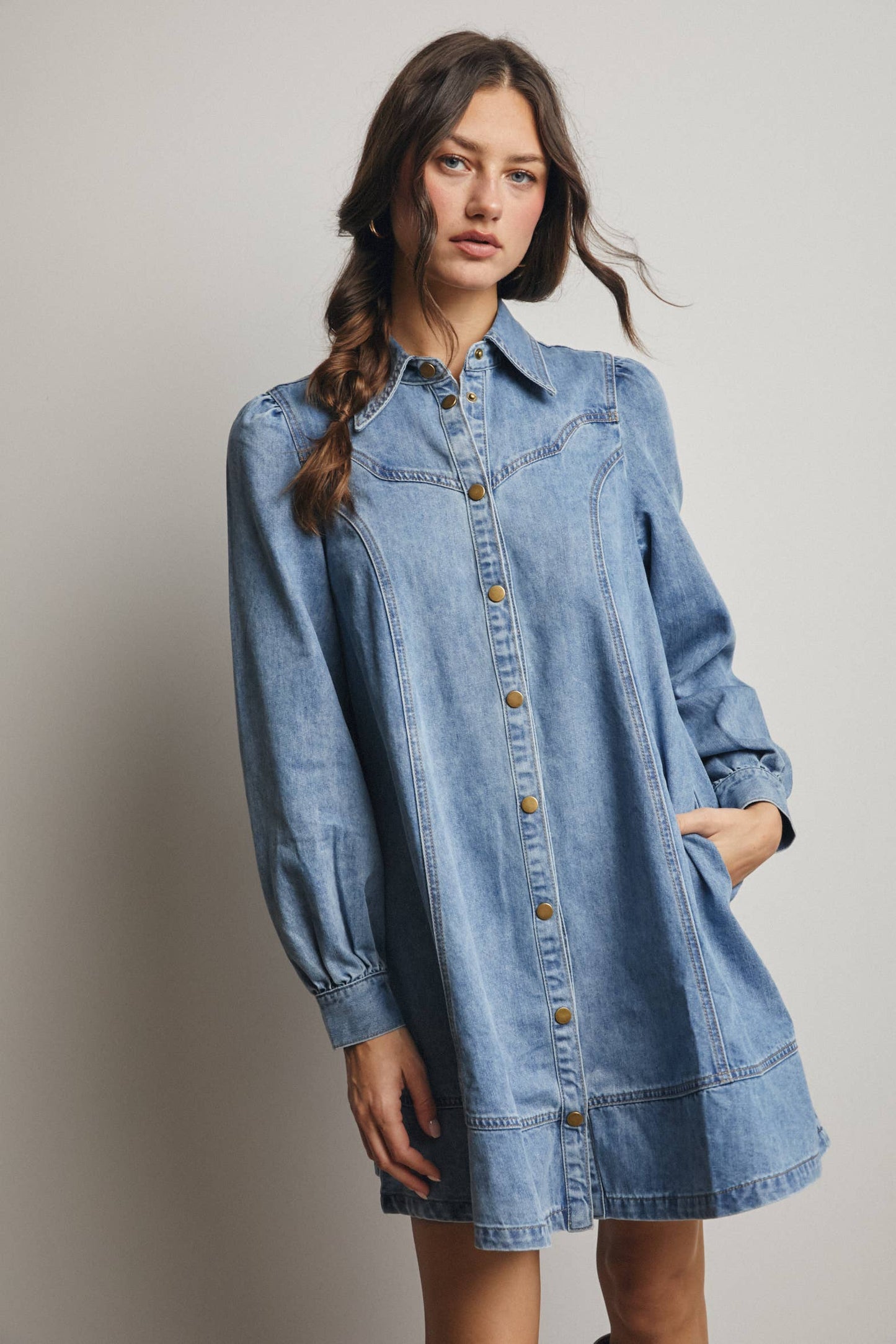 Freya Denim Dress | Medium Wash