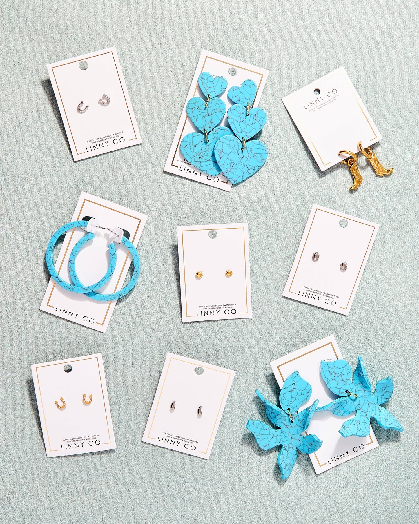 Screwback Stud Earrings - Drew Oval Gold