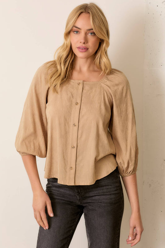 Penny Blouse | Taupe