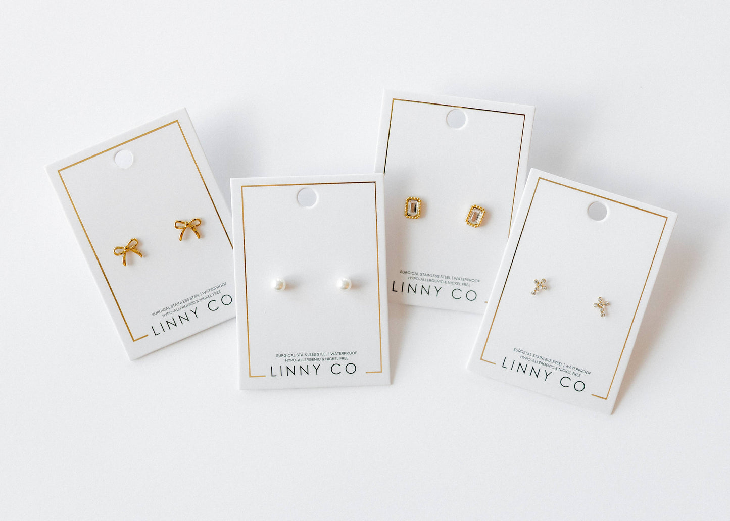 Screwback Stud Earrings - Sadie - Gold
