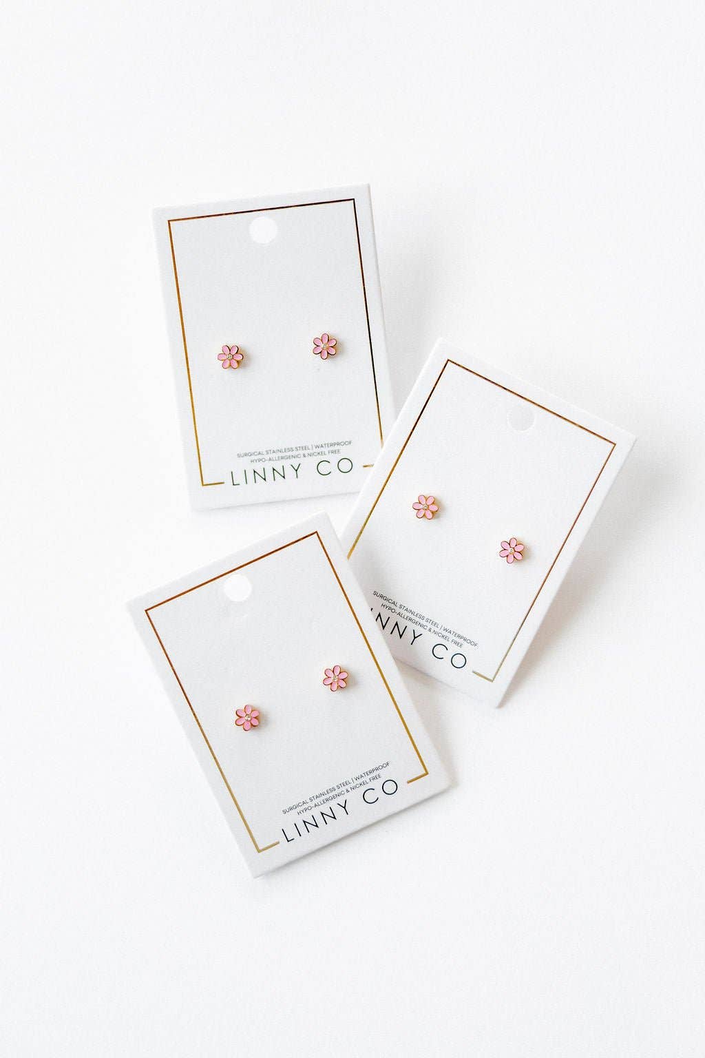 Screwback Stud Earrings - Alli Pink
