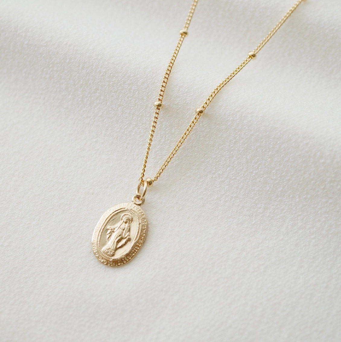 Mini Gold Miraculous Medal | Satellite Chain