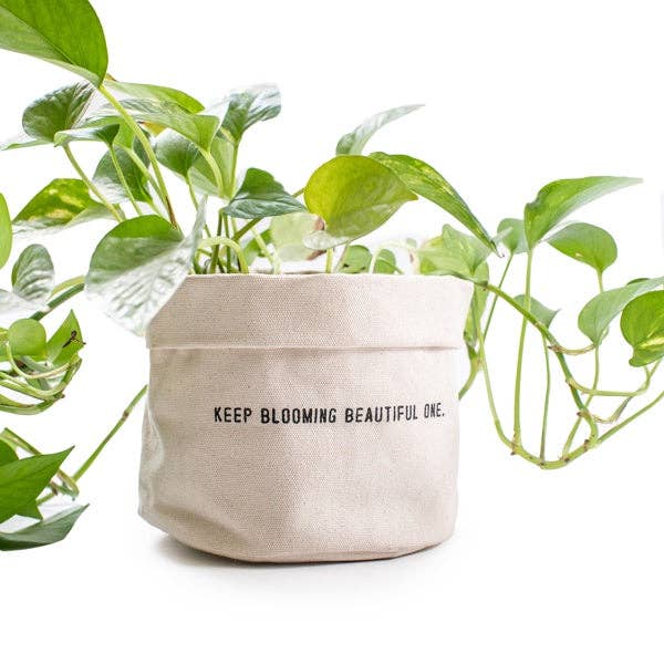 Keep Blooming Beautiful One - Large Canvas Planter