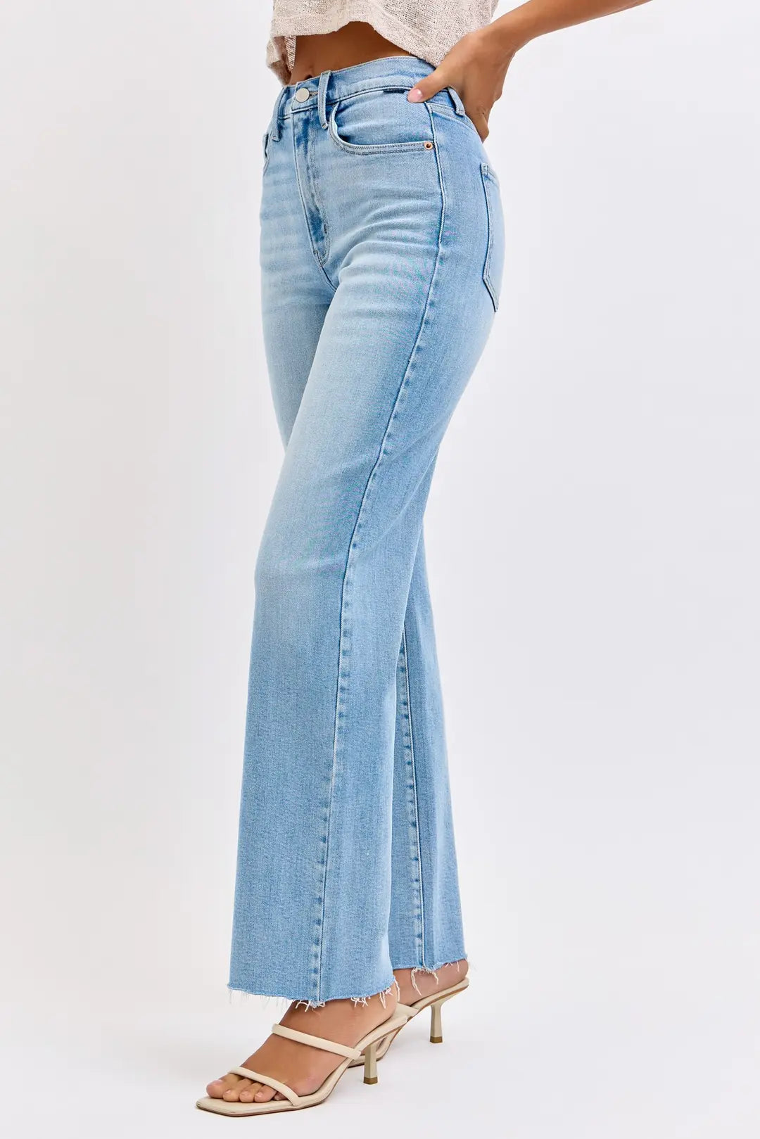 Super High Rise Dad Jean | Light Wash