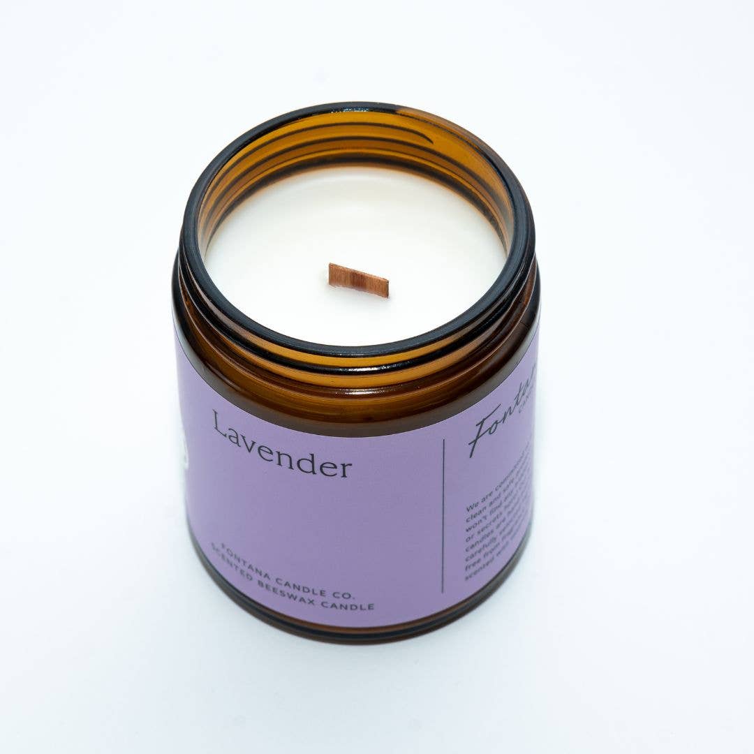 Lavender Beeswax & Essential Oil Jar Candle: Non-Toxic