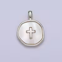 Cross in Shell | Silver