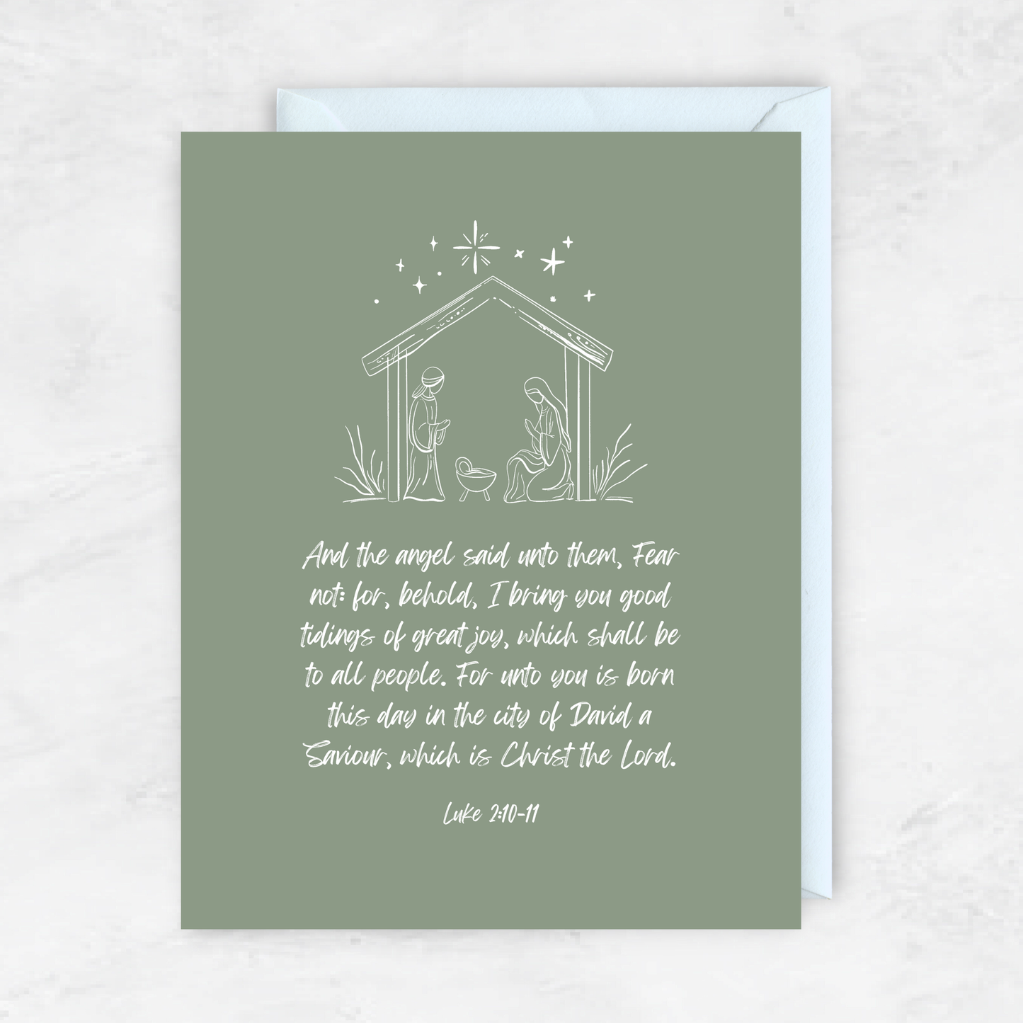 Luke 2:10-11 (Christmas Manger Card)