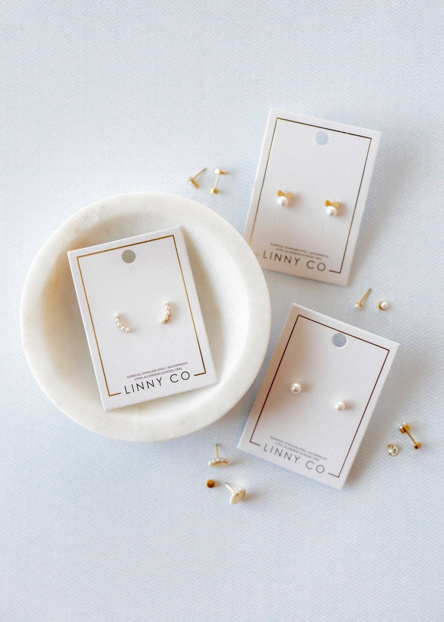 Screwback Stud Earrings - Payton Pearl White 5mm