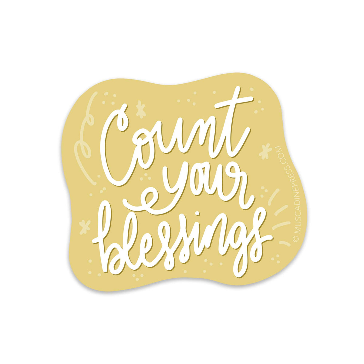 Vinyl Sticker, Count Your Blessings