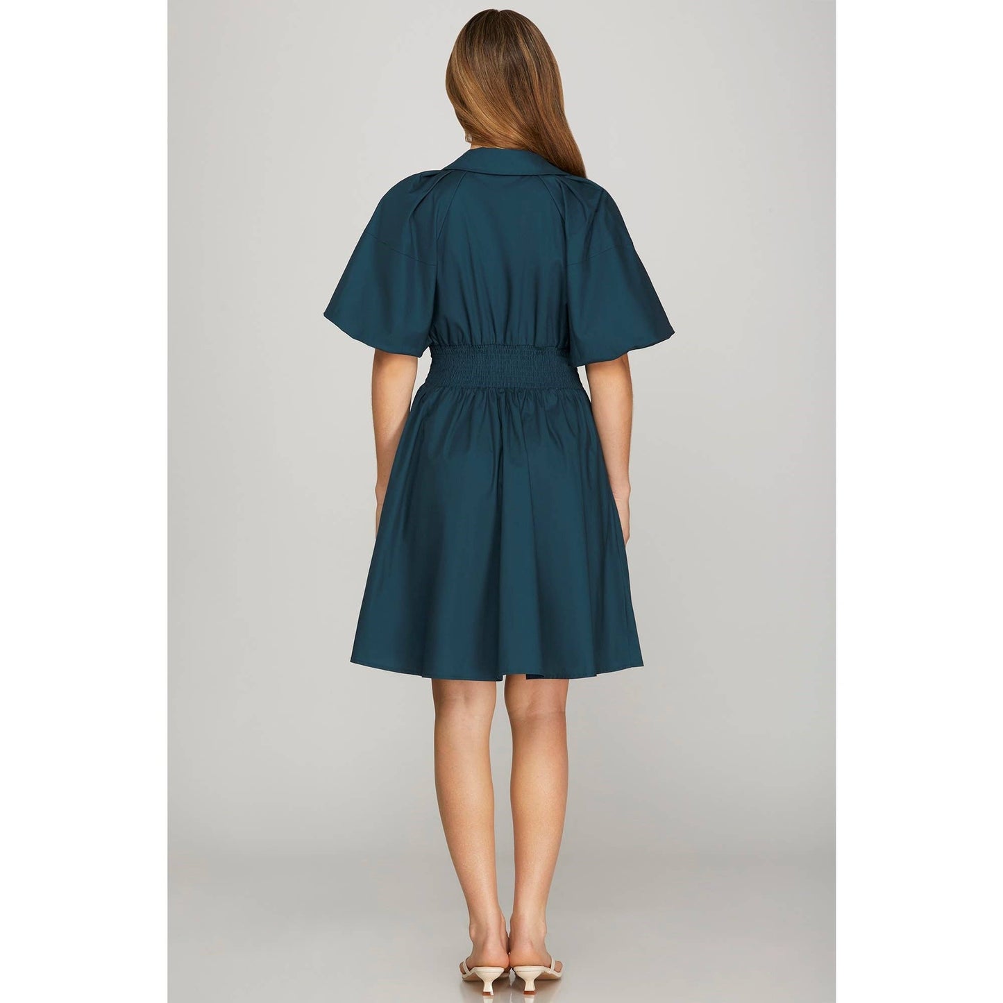 Cecilia Bubble Dress | Teal