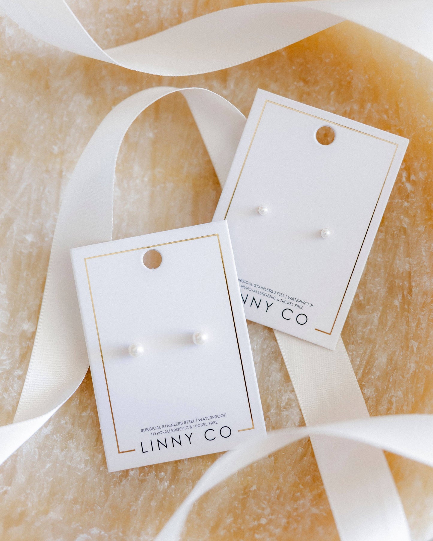 Screwback Stud Earrings - Payton Pearl White 5mm