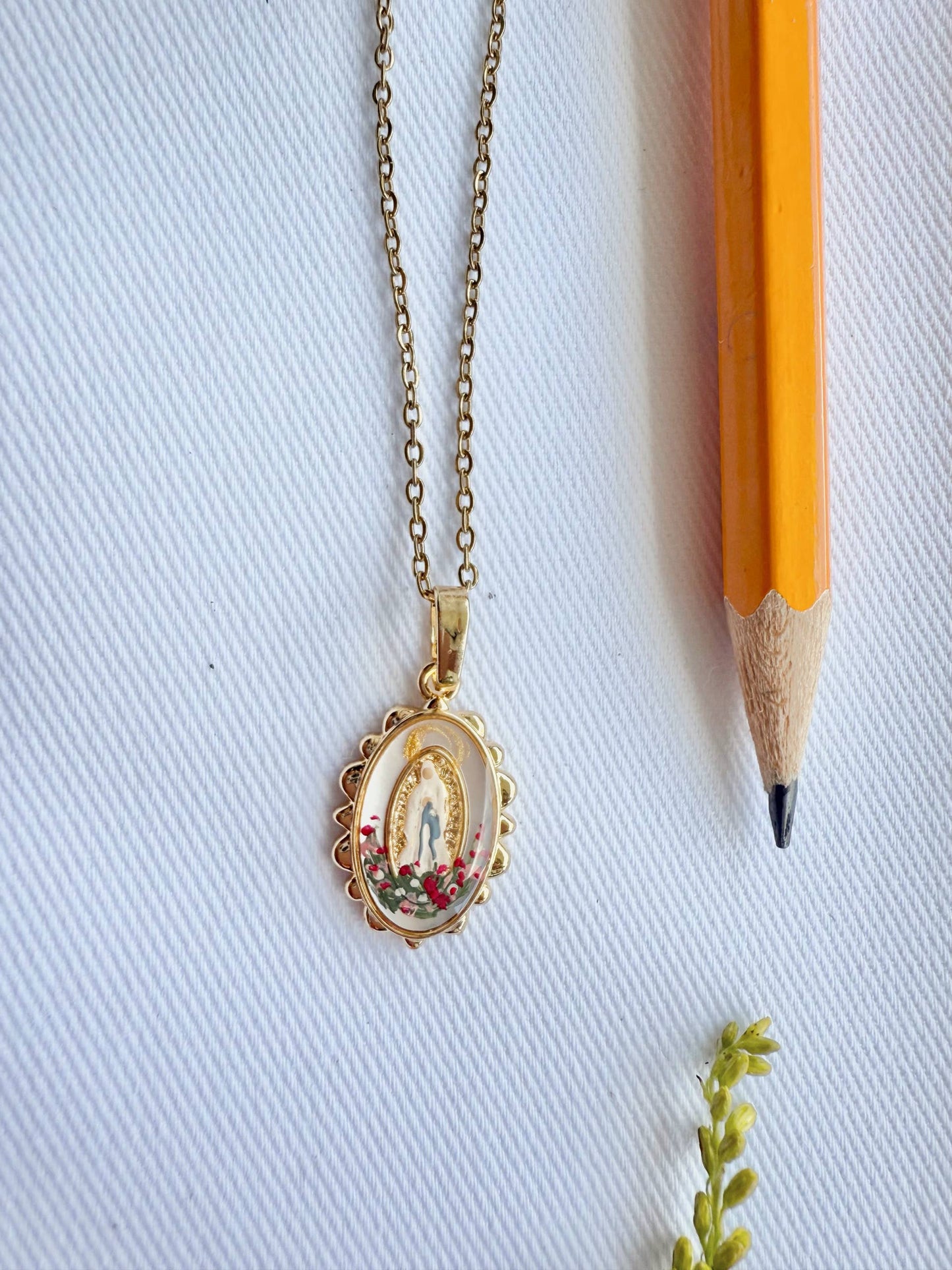 Dainty Our Lady of Lourdes Necklace