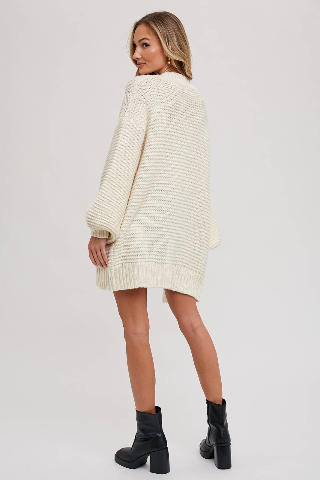 Iris Cable knit Cardigan | Ivory