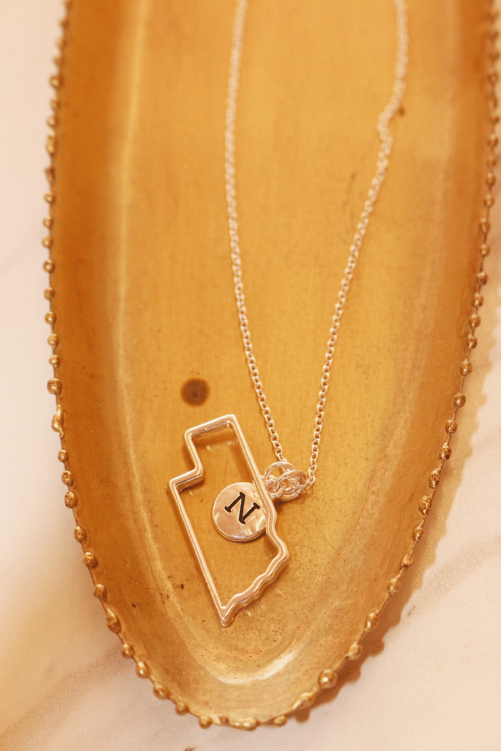 Nebraska State Necklace | Silver