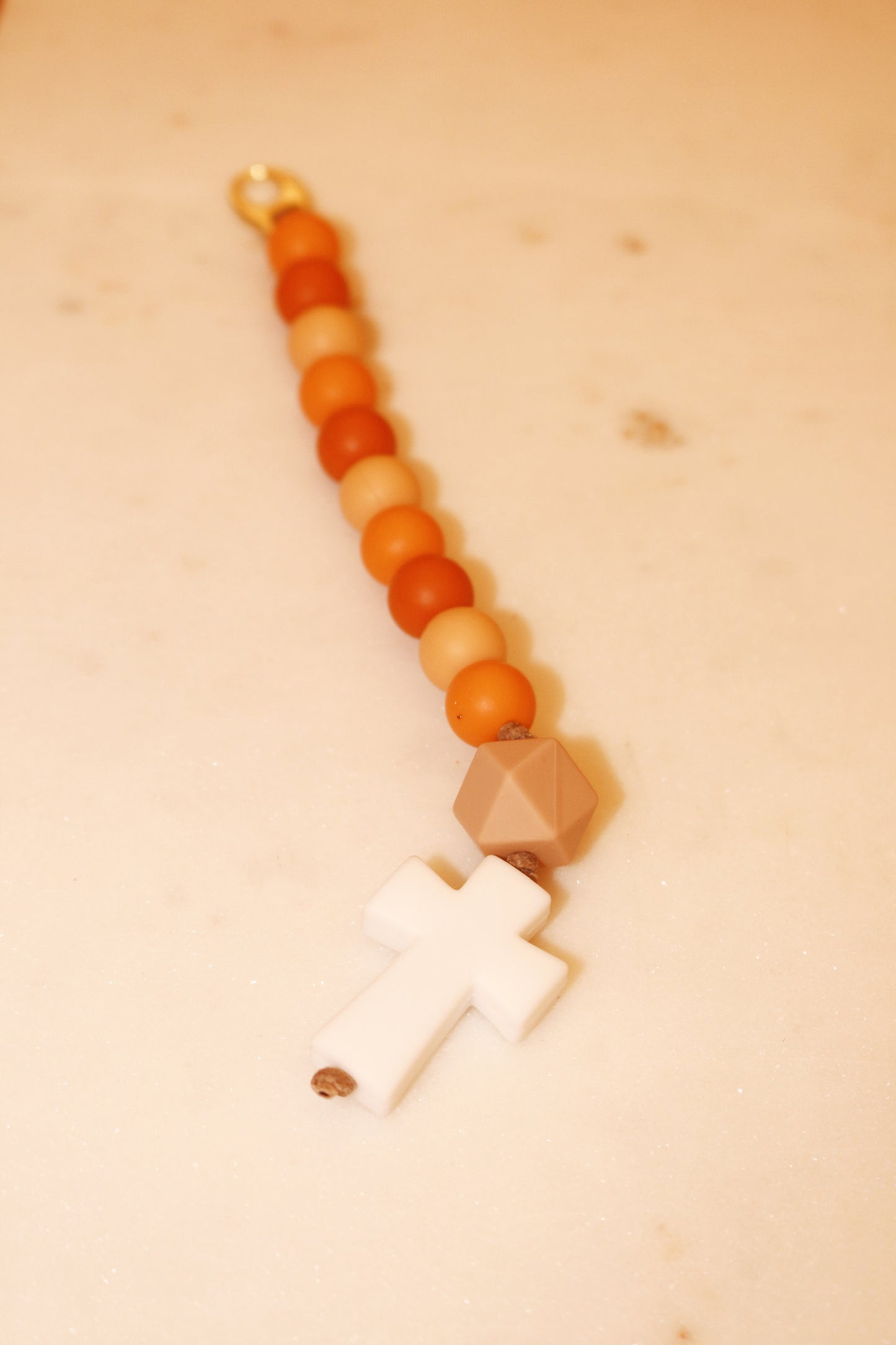 Decade Rosary Keychain | Sunset